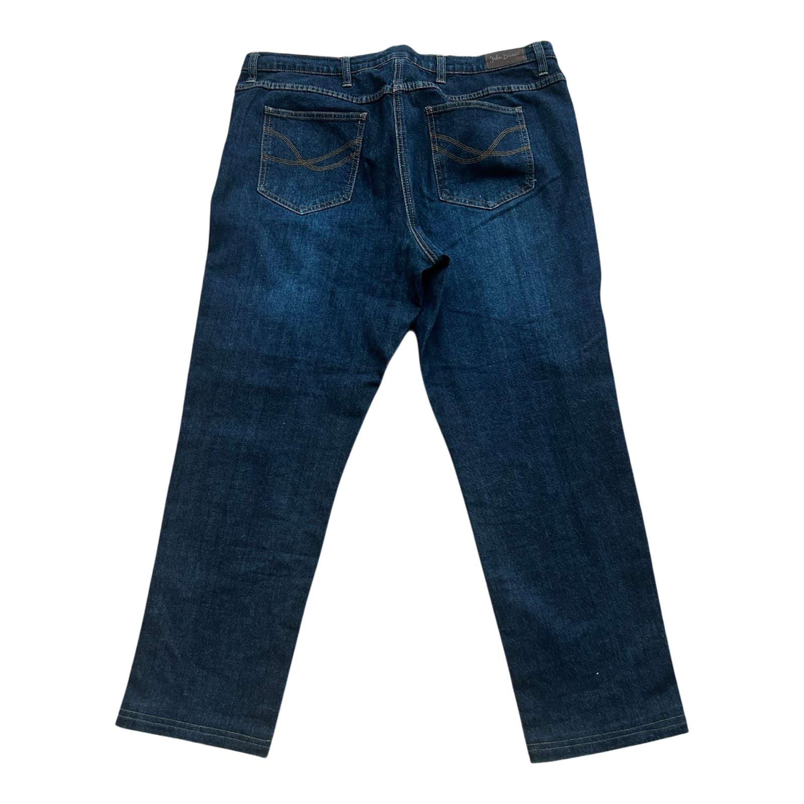 John Baner Jeans Damen Gr 48 Dunkelblau Straight Fit Klassisch Baumwollmix