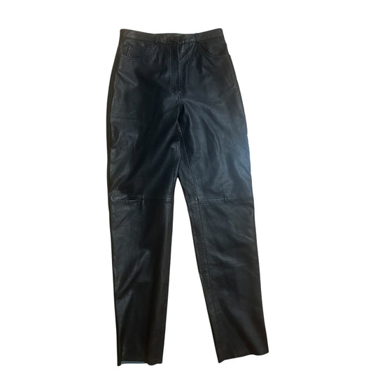 Damen Lederhose Echtleder Schwarz Italien Gr S Klassisch Wie Neu TOP