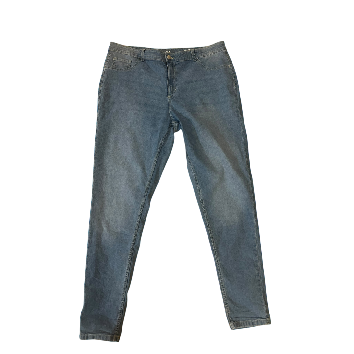 C&A Jeggings Damen Gr 46 Blau Stretch Jeanshose Schmaler Schnitt Alltag