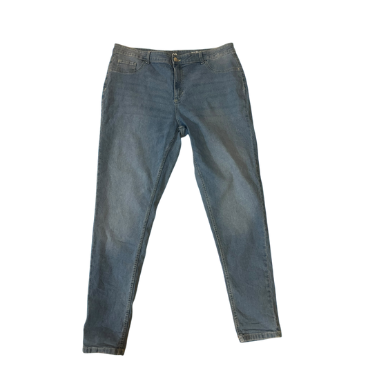 C&A Jeggings Damen Gr 46 Blau Stretch Jeanshose Schmaler Schnitt Alltag