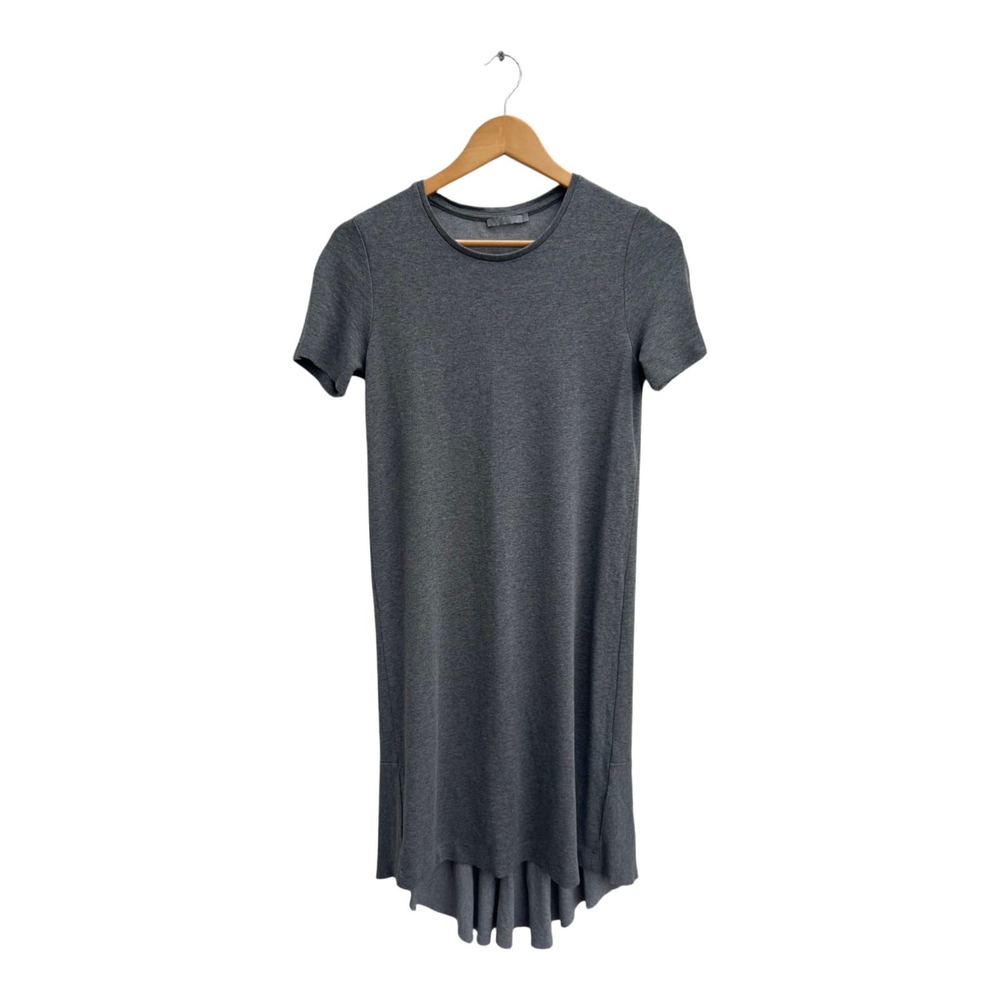 COS Kleid Damen Dress Damenkleid Gr S Grau Volants Sommer Viskose Minimal Chic