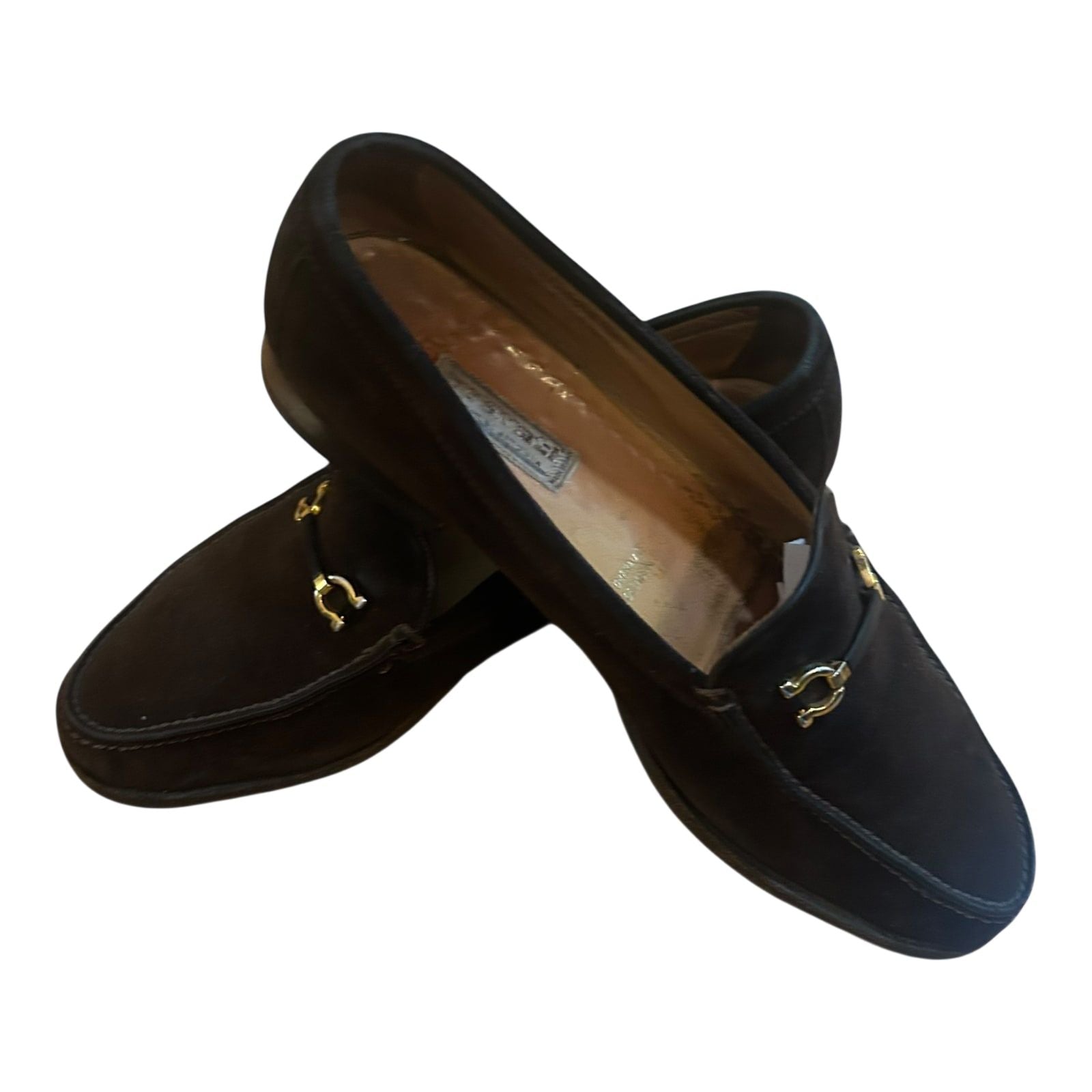 Giorgio Damen Slipper Leder Wildleder Braun Made in Italy Elegant Schuhe Gr 40