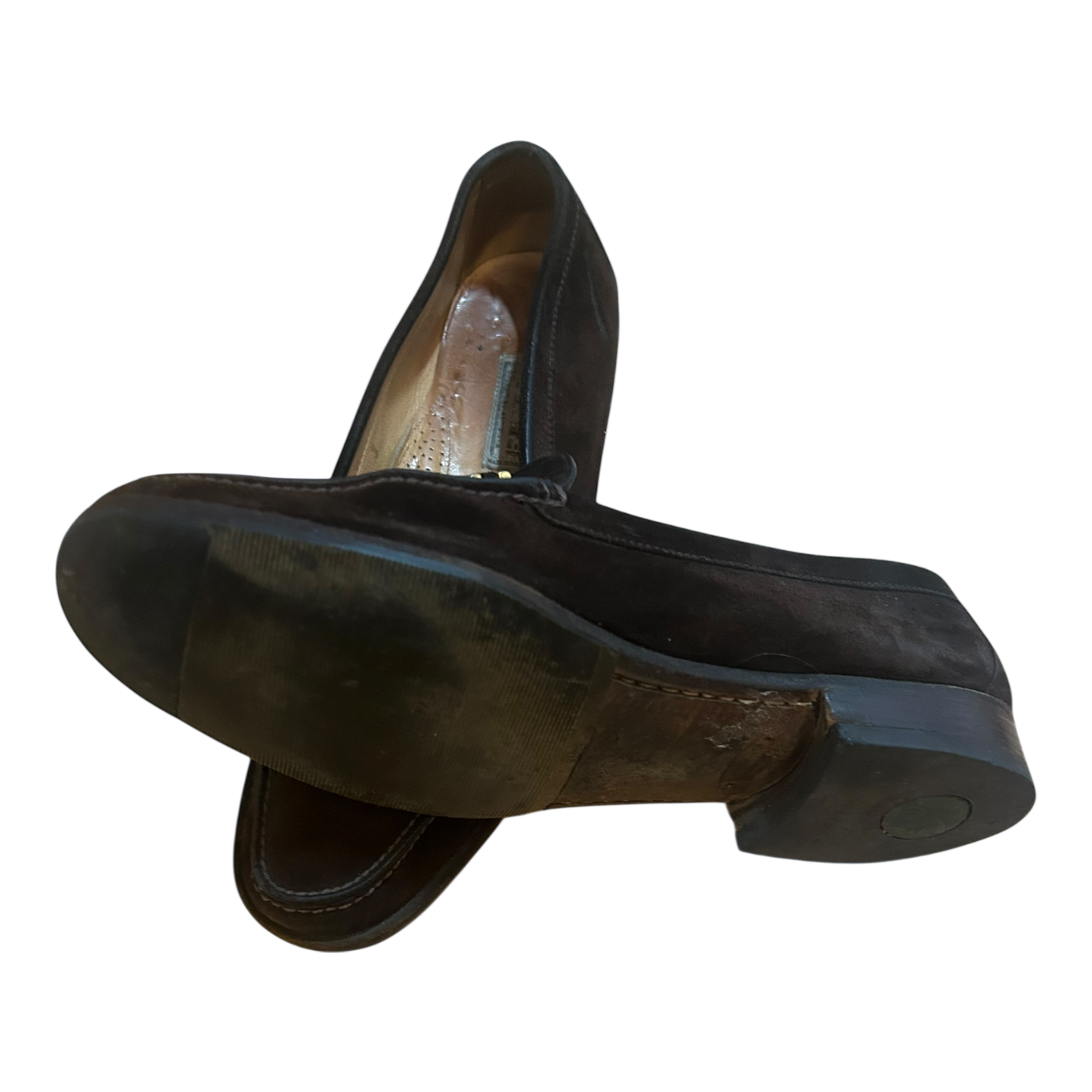 Giorgio Damen Slipper Leder Wildleder Braun Made in Italy Elegant Schuhe Gr 40