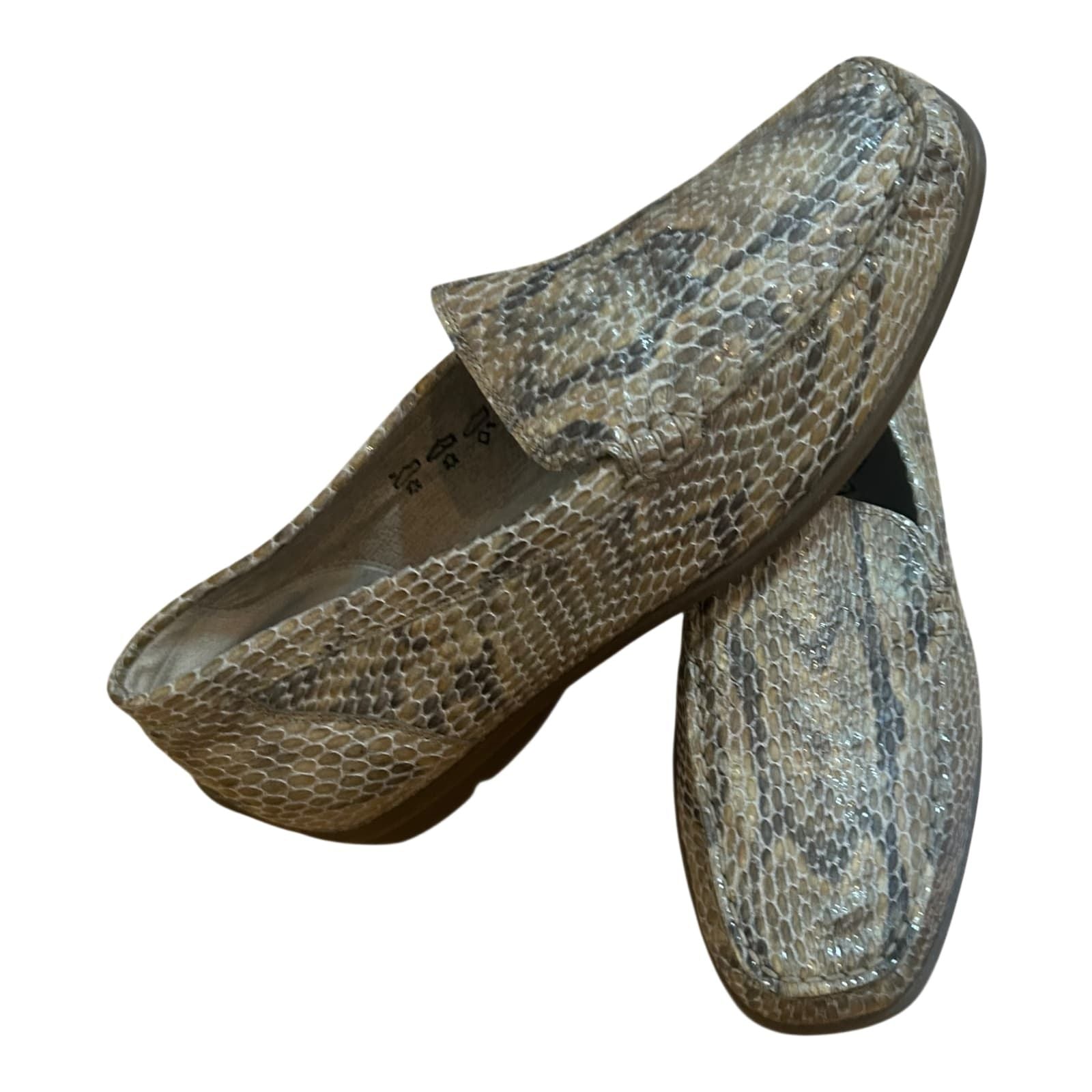 Waldläufer Damen Halbschuhe Beige Grau Gr 38 Leder Weite H Komfort