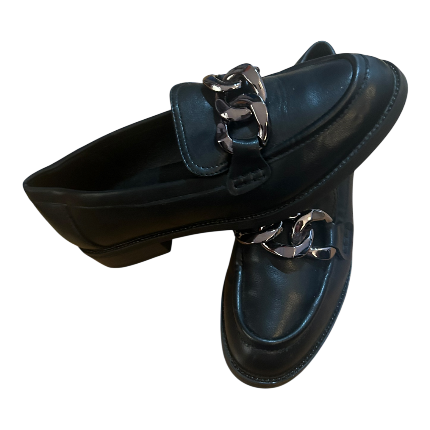 Graceland Damen Loafer Schwarz Kette Elegant Schuhe Gr 38 Flach Klassisch