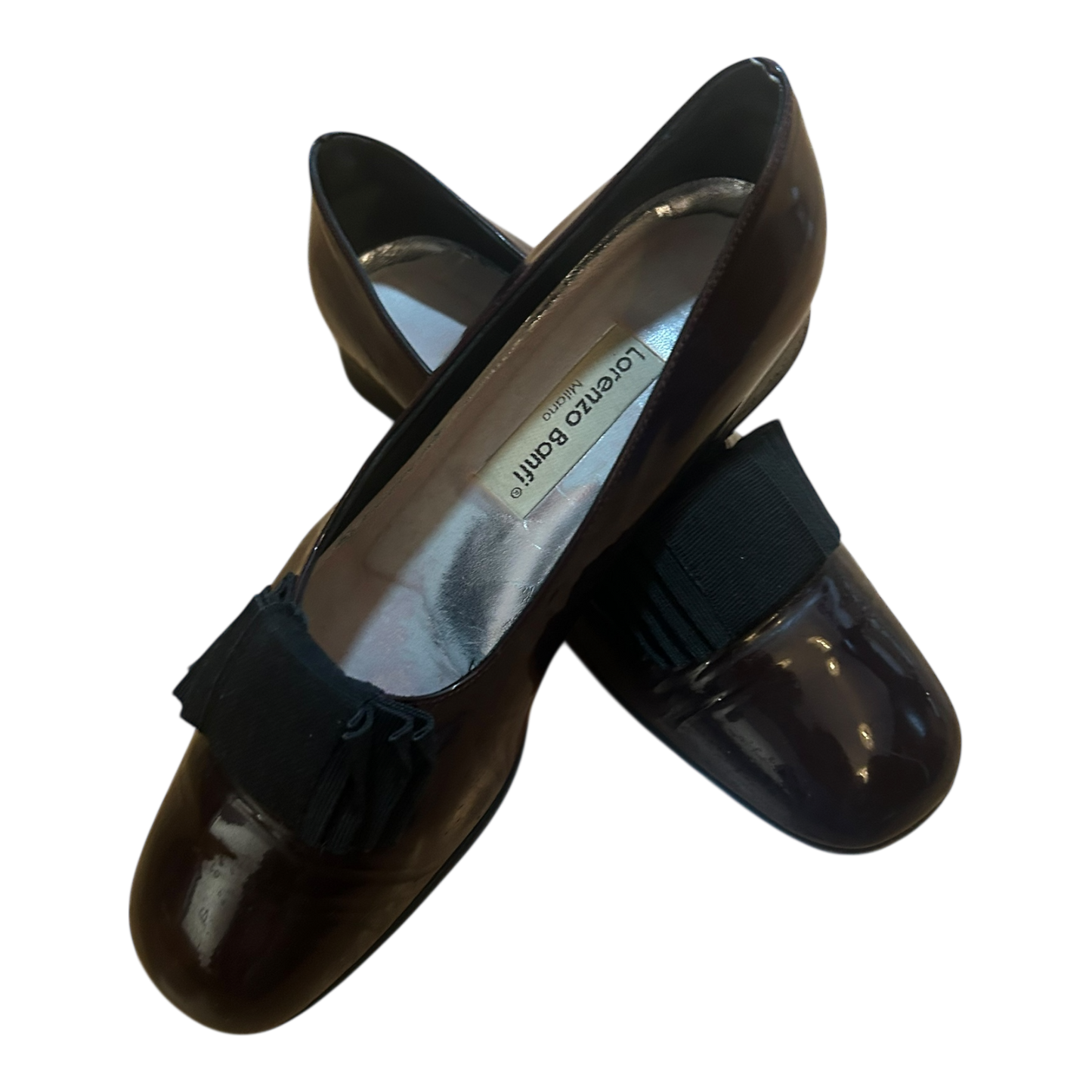 Lorenzo Banfi Slipper Damen Schuhe Gr 39,5 Braun Leder Italien Elegant