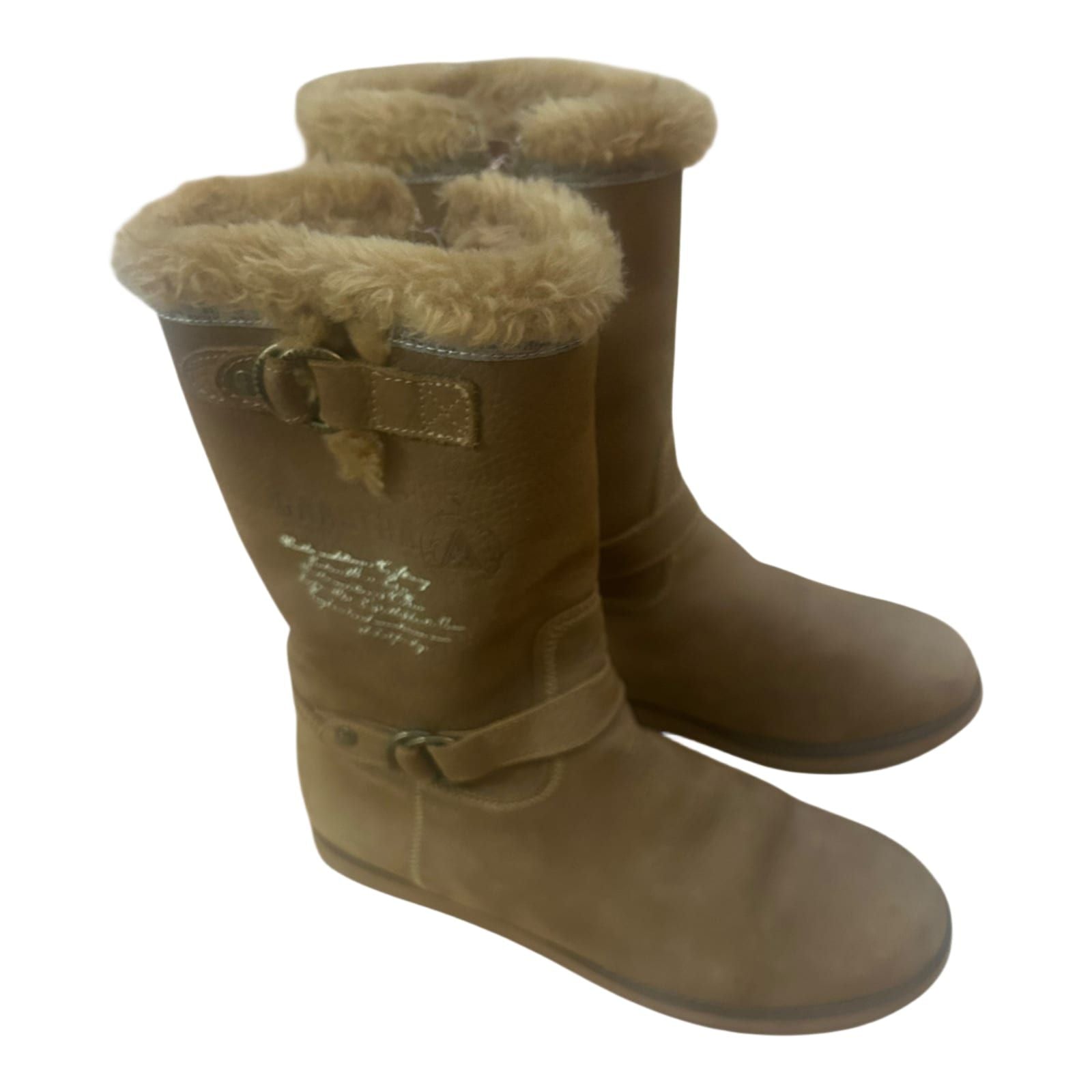 Gaastra Damen Winterstiefel Gr 39 Leder Warm Gefüttert Braun Reißverschluss