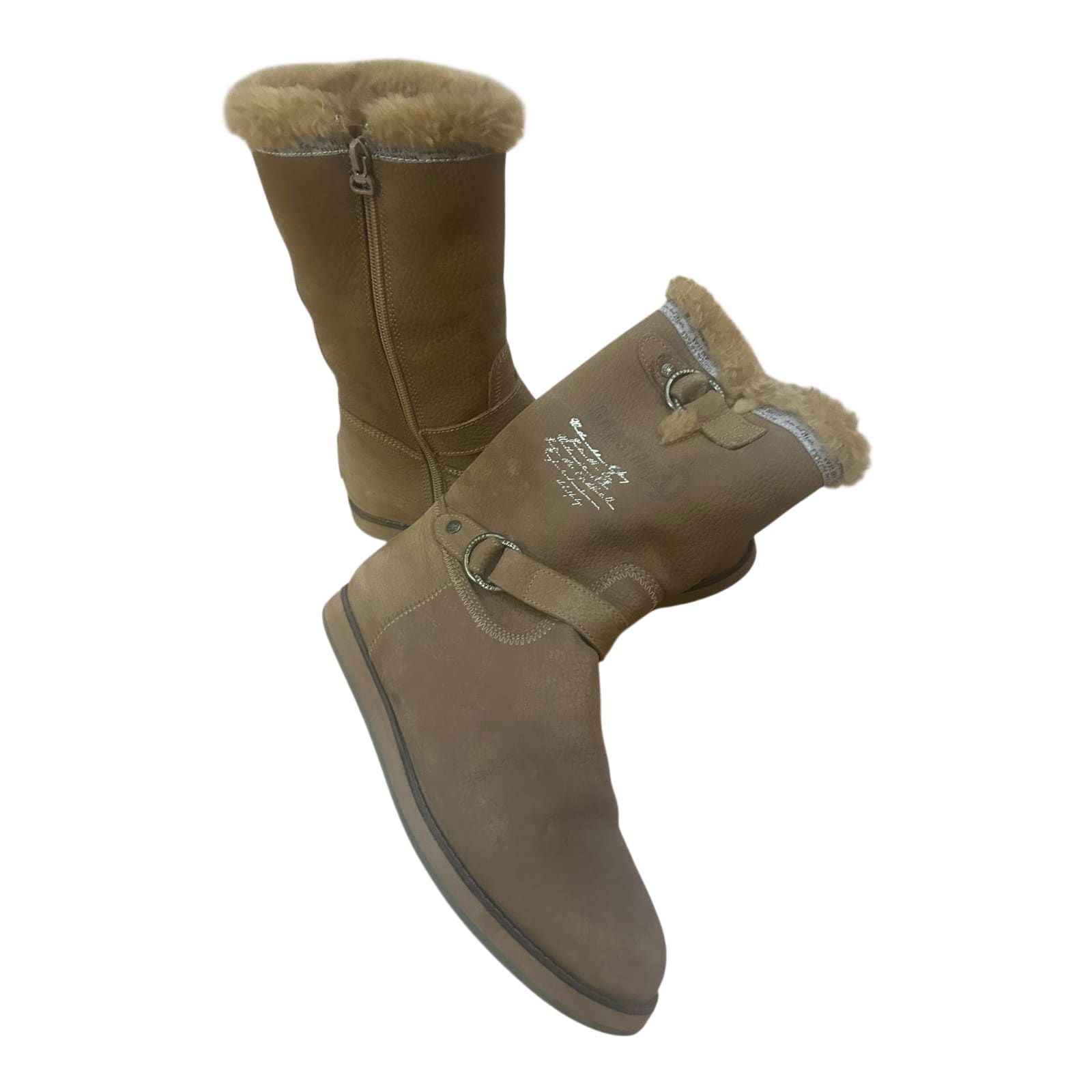 Gaastra Damen Winterstiefel Gr 39 Leder Warm Gefüttert Braun Reißverschluss