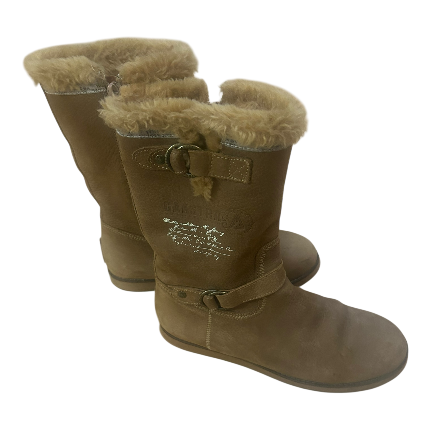 Gaastra Damen Winterstiefel Gr 39 Leder Warm Gefüttert Braun Reißverschluss