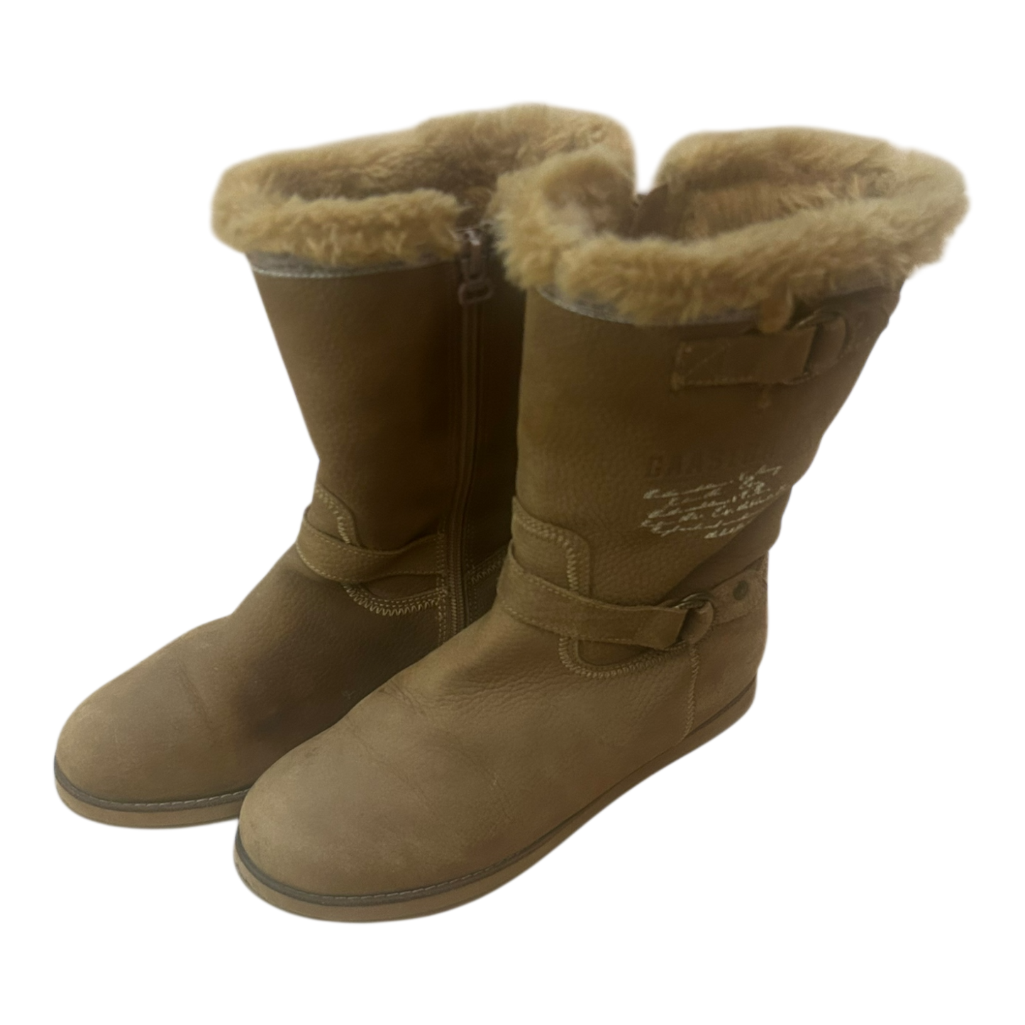 Gaastra Damen Winterstiefel Gr 39 Leder Warm Gefüttert Braun Reißverschluss