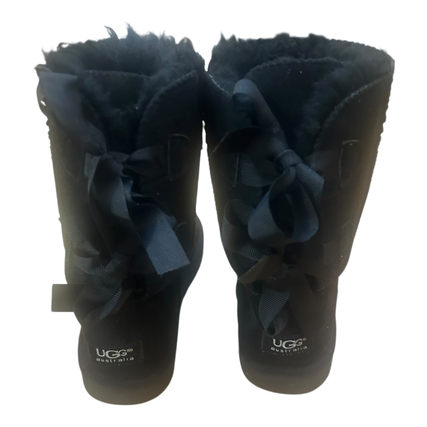 UGG Bailey Bow II Damen Gr 41 Schlupfboots Stiefel Schwarz Lederfell Gr 41 Winter