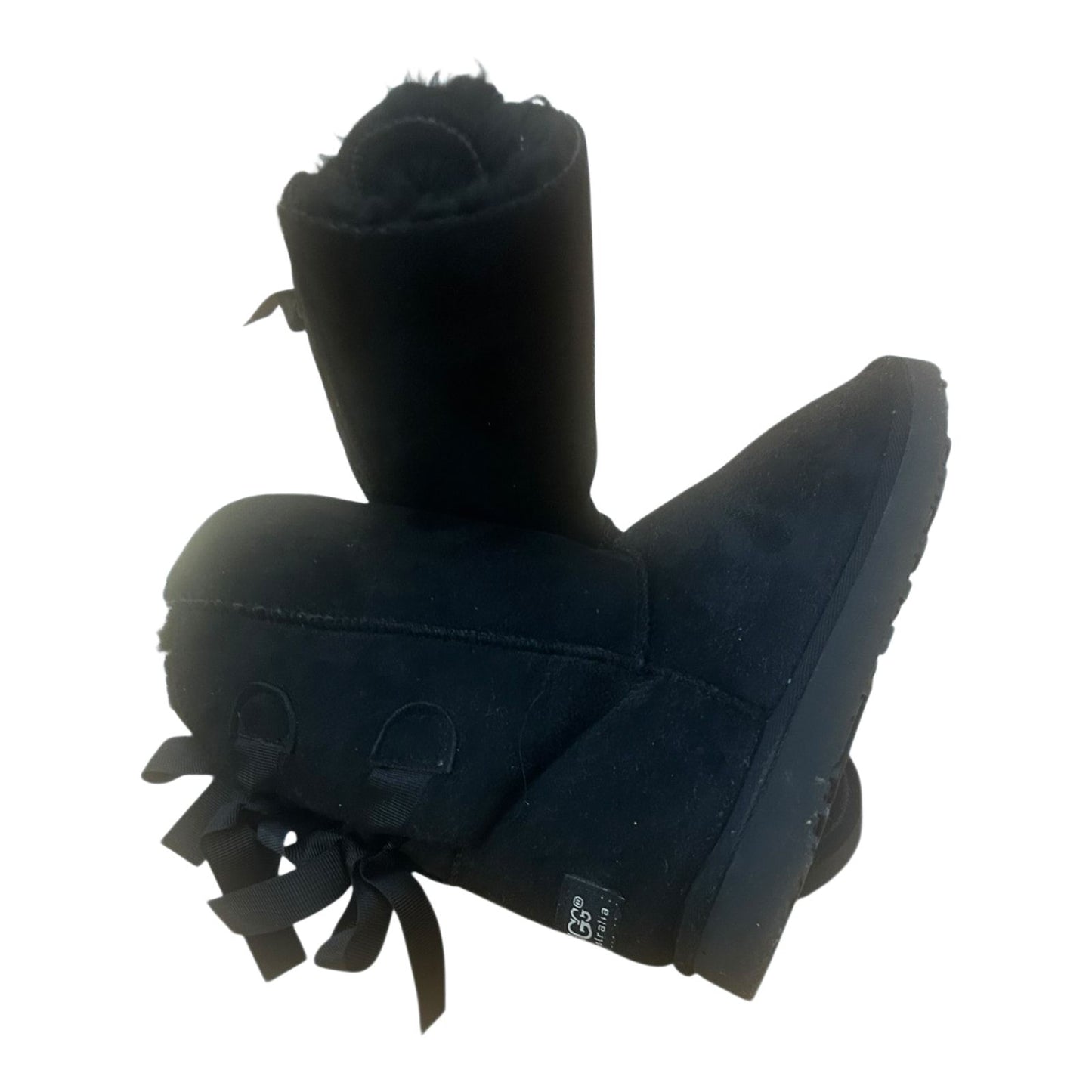 UGG Bailey Bow II Damen Stiefel Schwarz Boots Winter Fell Gr 41 Warm