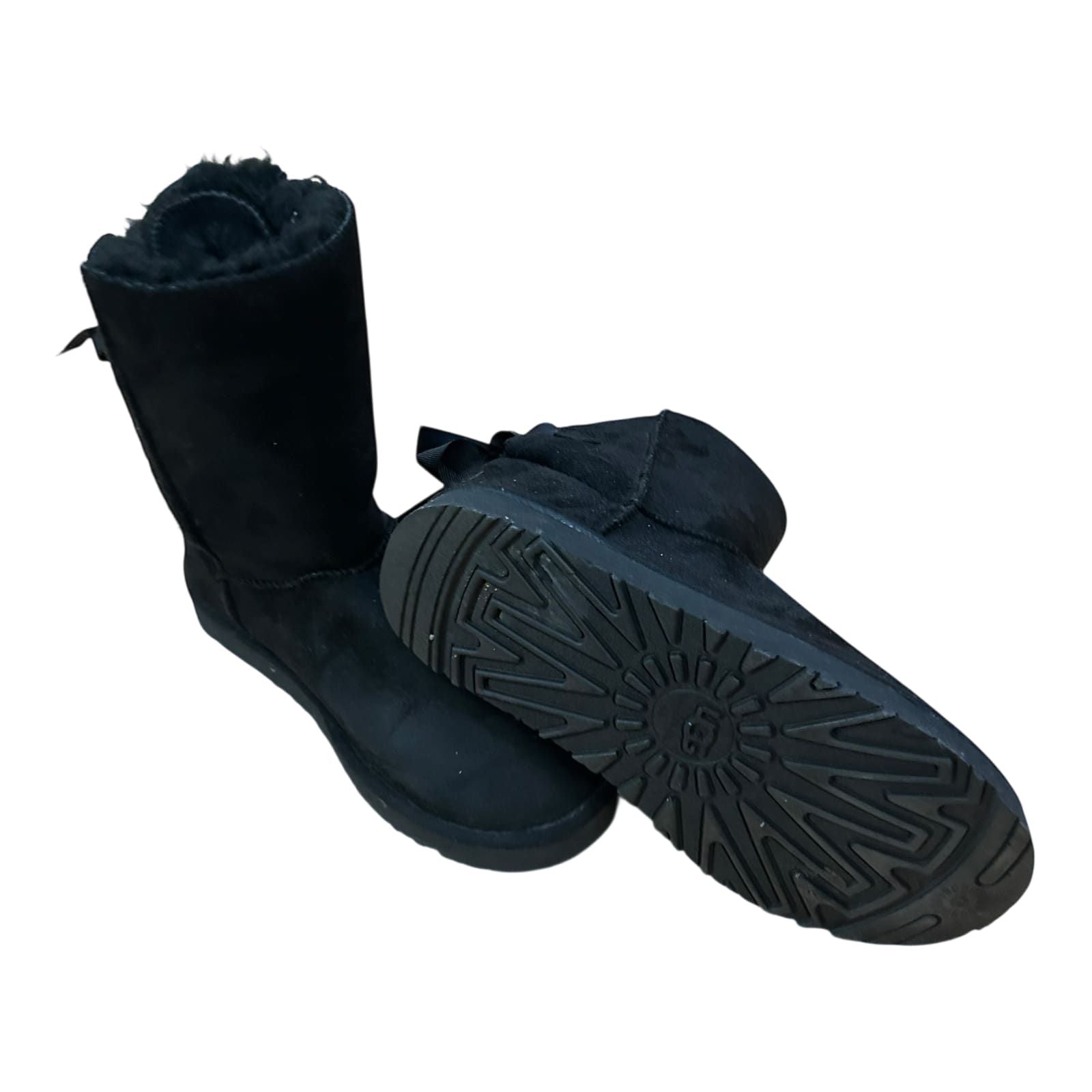 UGG Bailey Bow II Damen Stiefel Schwarz Boots Winter Fell Gr 41 Warm