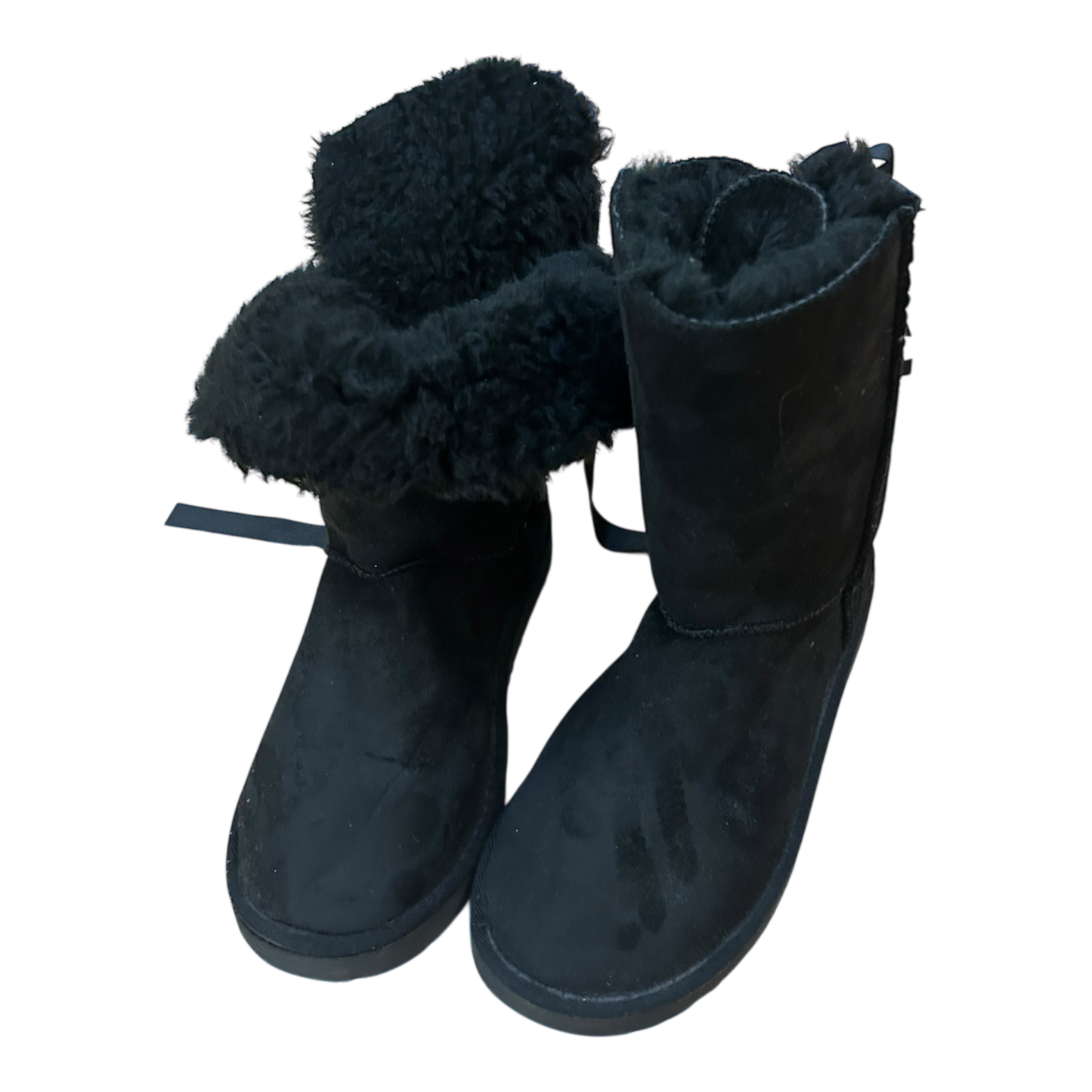 UGG Bailey Bow II Damen Gr 41 Schlupfboots Stiefel Schwarz Lederfell Gr 41 Winter