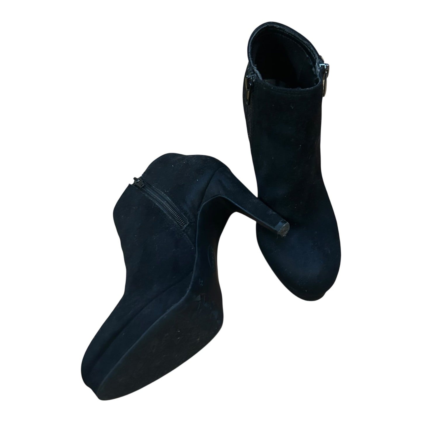 Graceland Damen Stiefeletten Gr 37 Schwarz Wildleder Elegant Absatz 9 cm