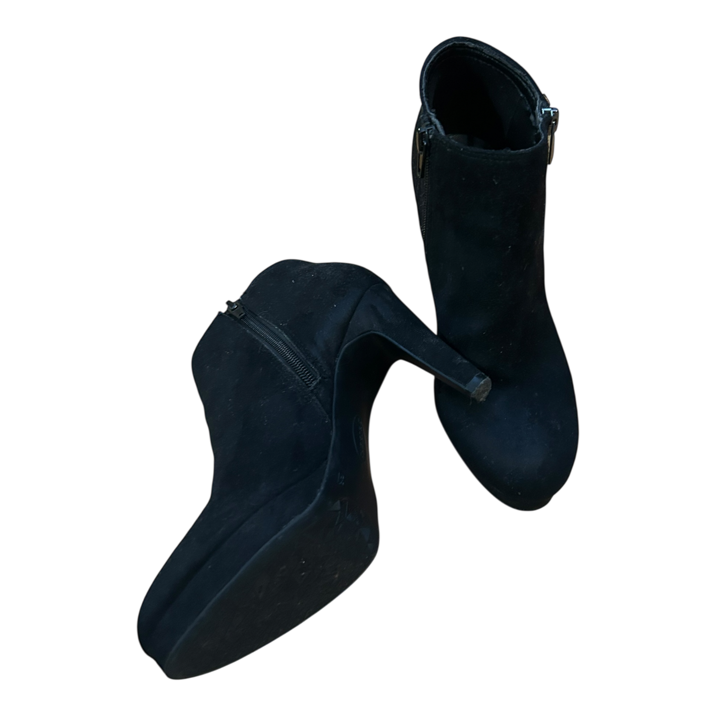 Graceland Damen Stiefeletten Gr 37 Schwarz Wildleder Elegant Absatz 9 cm