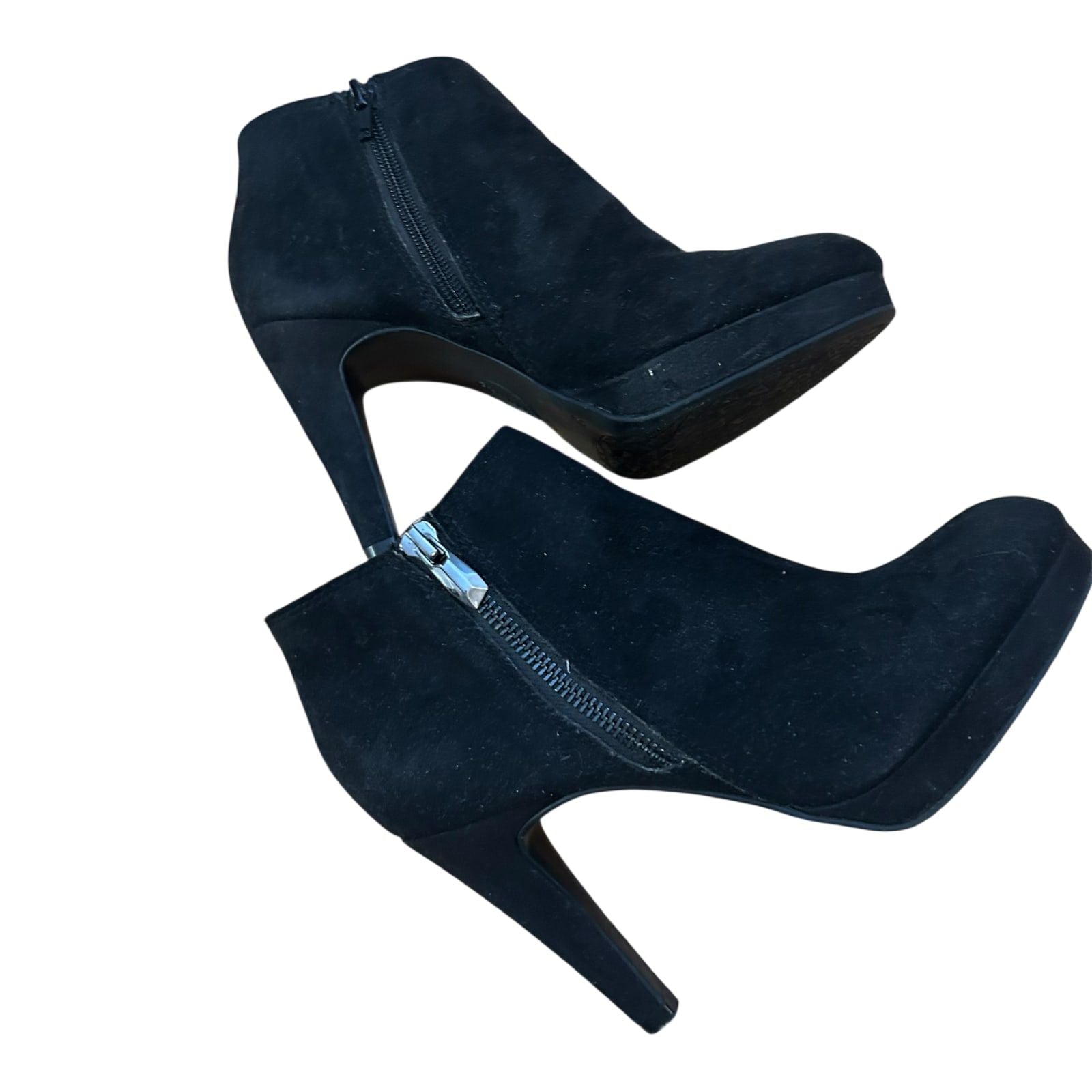 Graceland Damen Stiefeletten Gr 37 Schwarz Wildleder Elegant Absatz 9 cm
