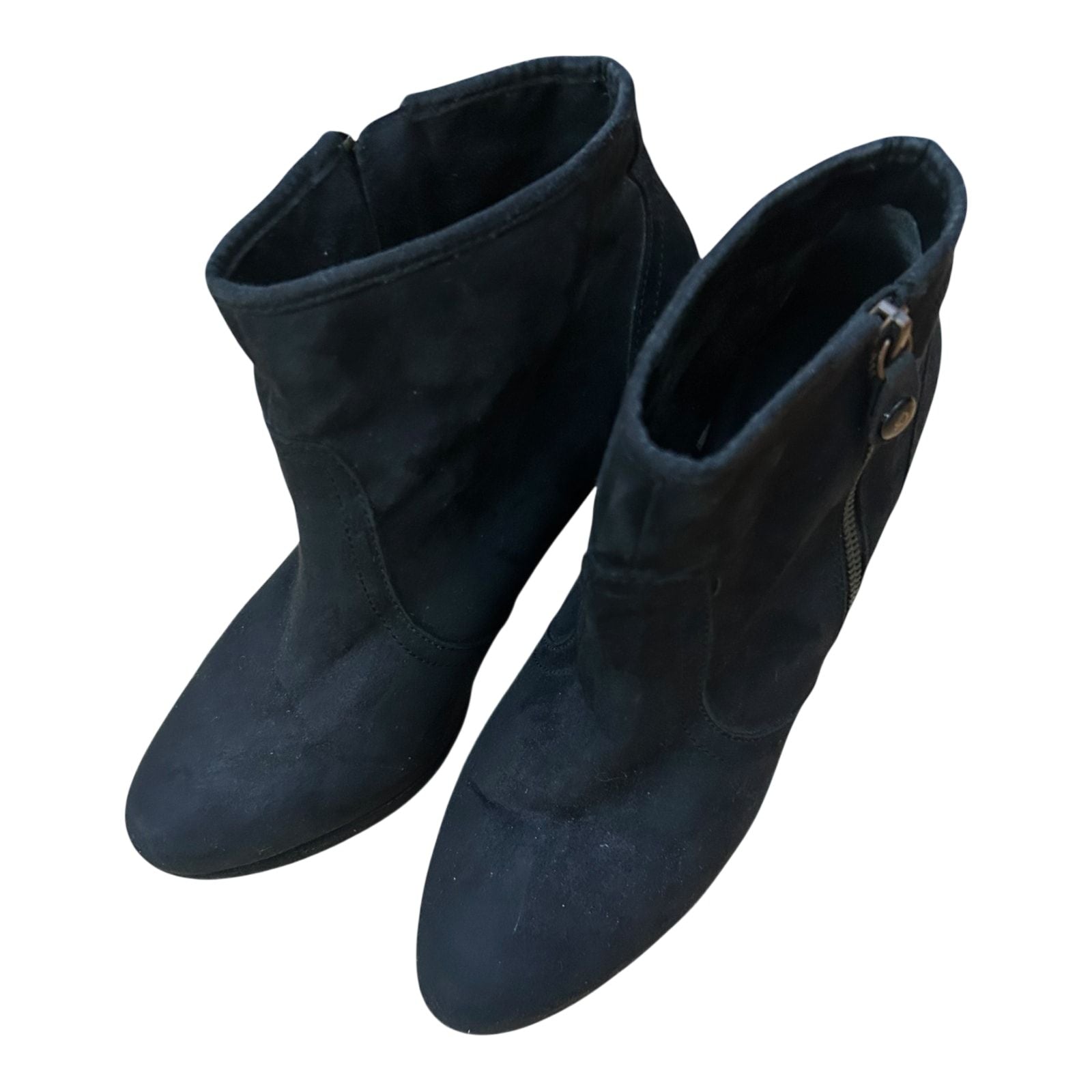 s.Oliver Damen Stiefeletten Gr 41 Schwarz Wildleder Elegant Absatz 9 cm
