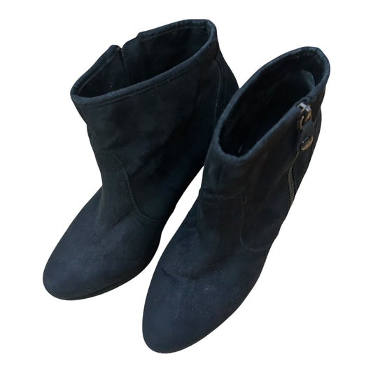 s.Oliver Damen Stiefeletten Gr 41 Schwarz Wildleder Elegant Absatz 9 cm