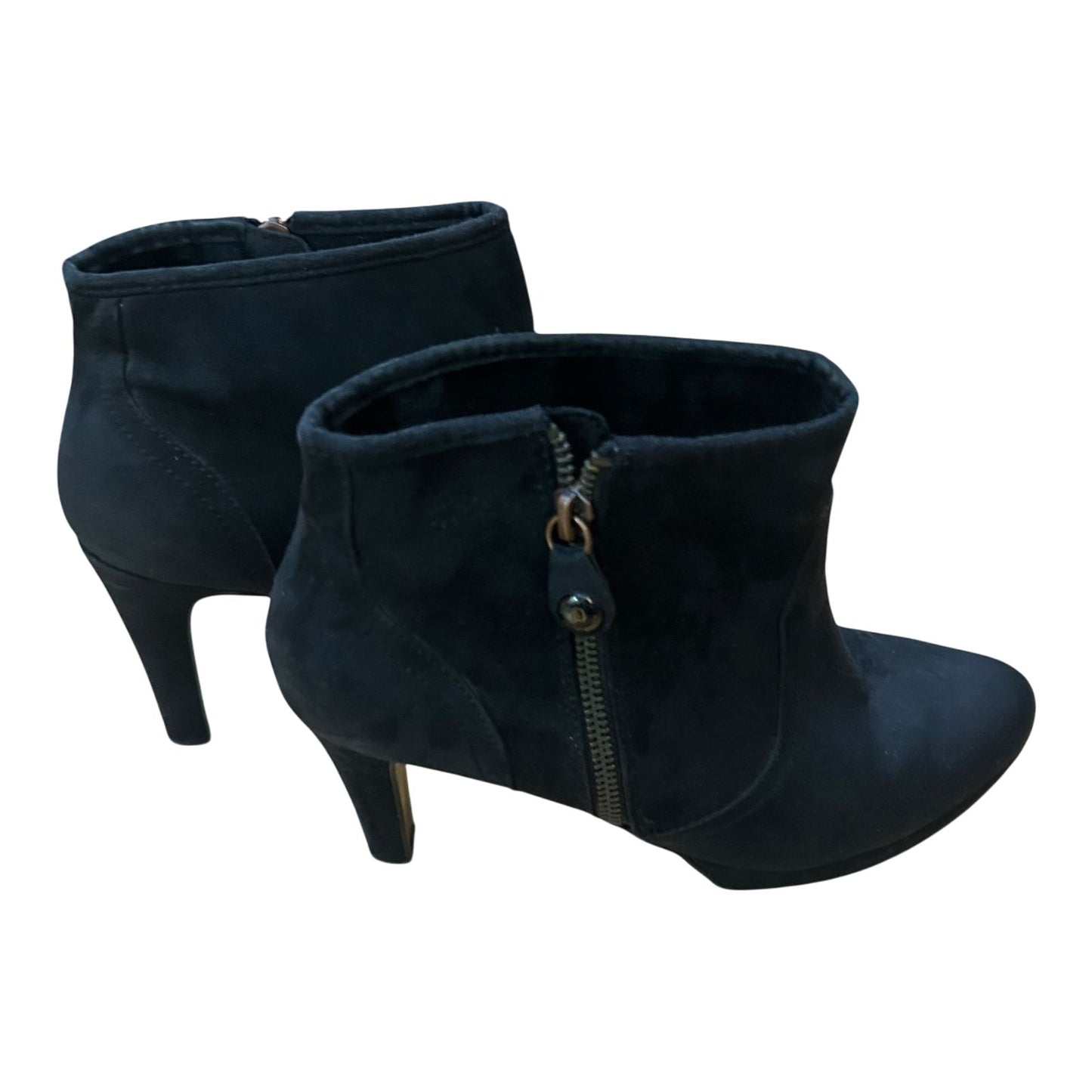 s.Oliver Damen Stiefeletten Gr 41 Schwarz Wildleder Elegant Absatz 9 cm