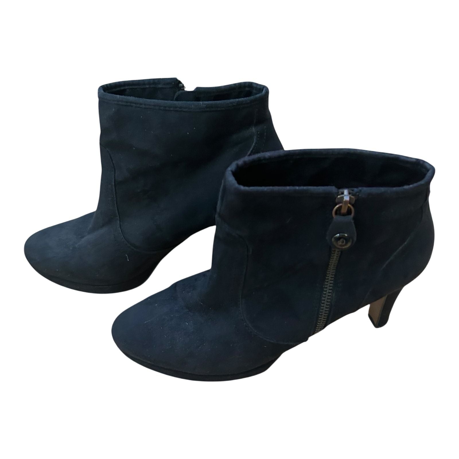s.Oliver Damen Stiefeletten Gr 41 Schwarz Wildleder Elegant Absatz 9 cm