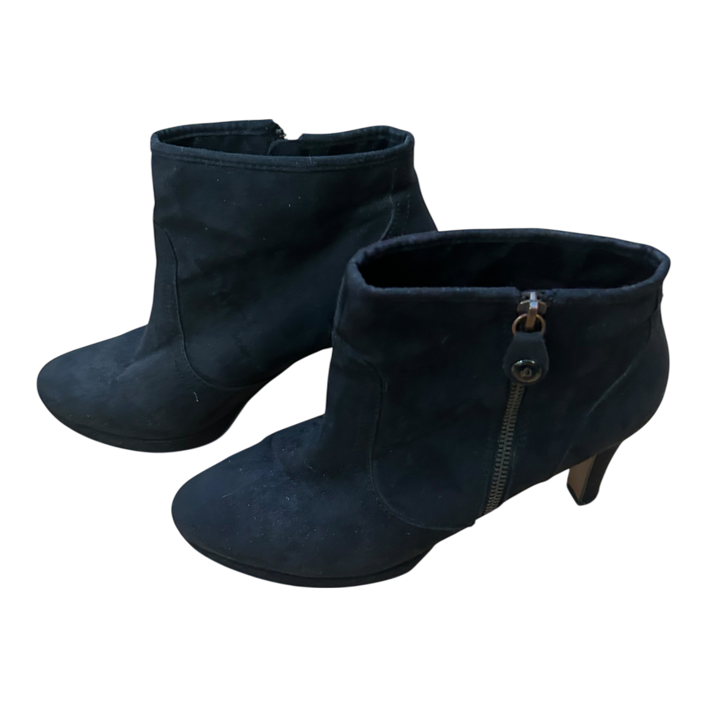 s.Oliver Damen Stiefeletten Gr 41 Schwarz Wildleder Elegant Absatz 9 cm