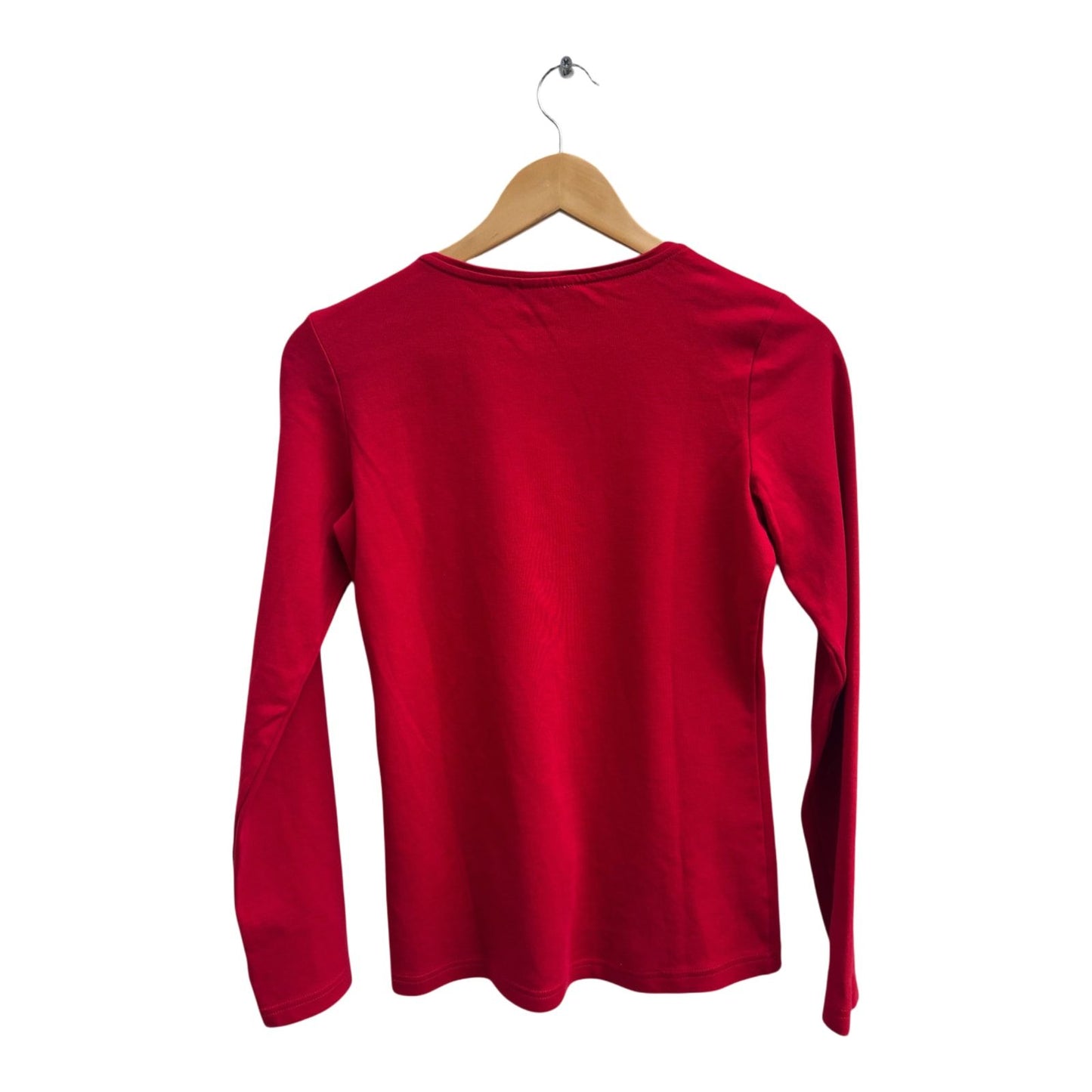 Street One Shirt Damen Gr 40 Rot Langarm Baumwolle Basic Oberteil Casual Top