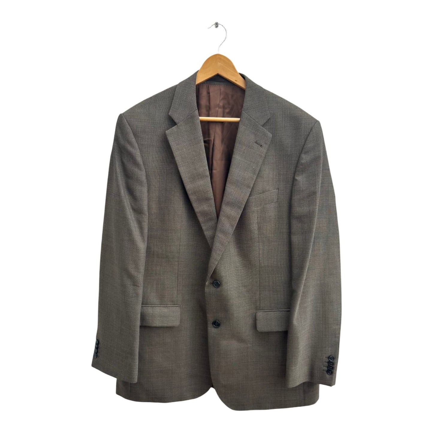 JD Fielding Sakko Herren Gr 56 Braun Schurwolle Seide Blazer Elegant Klassisch