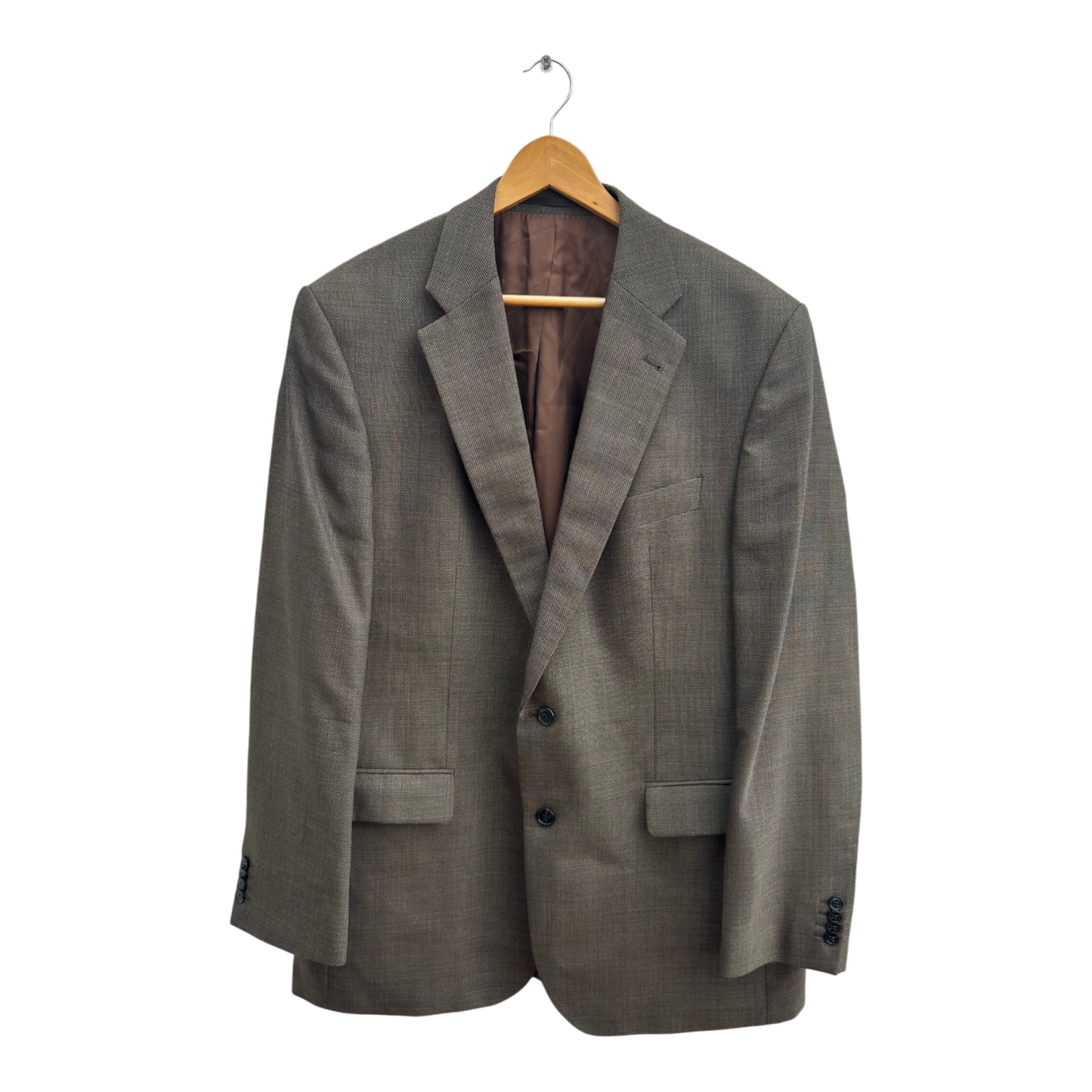 JD Fielding Sakko Herren Gr 56 Braun Schurwolle Seide Blazer Elegant Klassisch