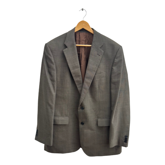 JD Fielding Sakko Herren Gr 56 Braun Schurwolle Seide Blazer Elegant Klassisch