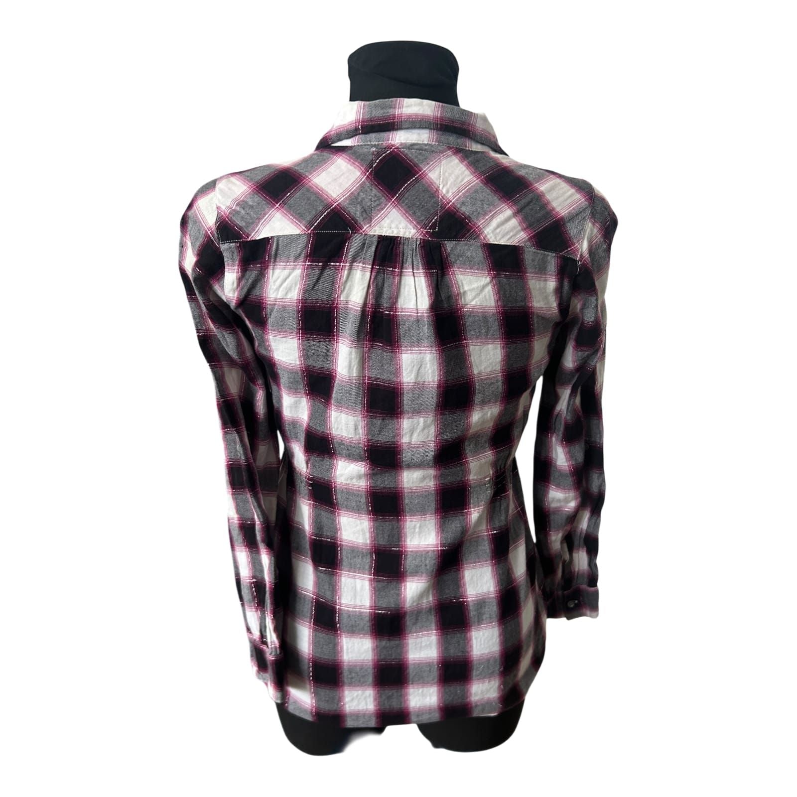 C&A Bluse Mädchen Karo Gr 158 Baumwolle Langarm Freizeit Herbst Lässig