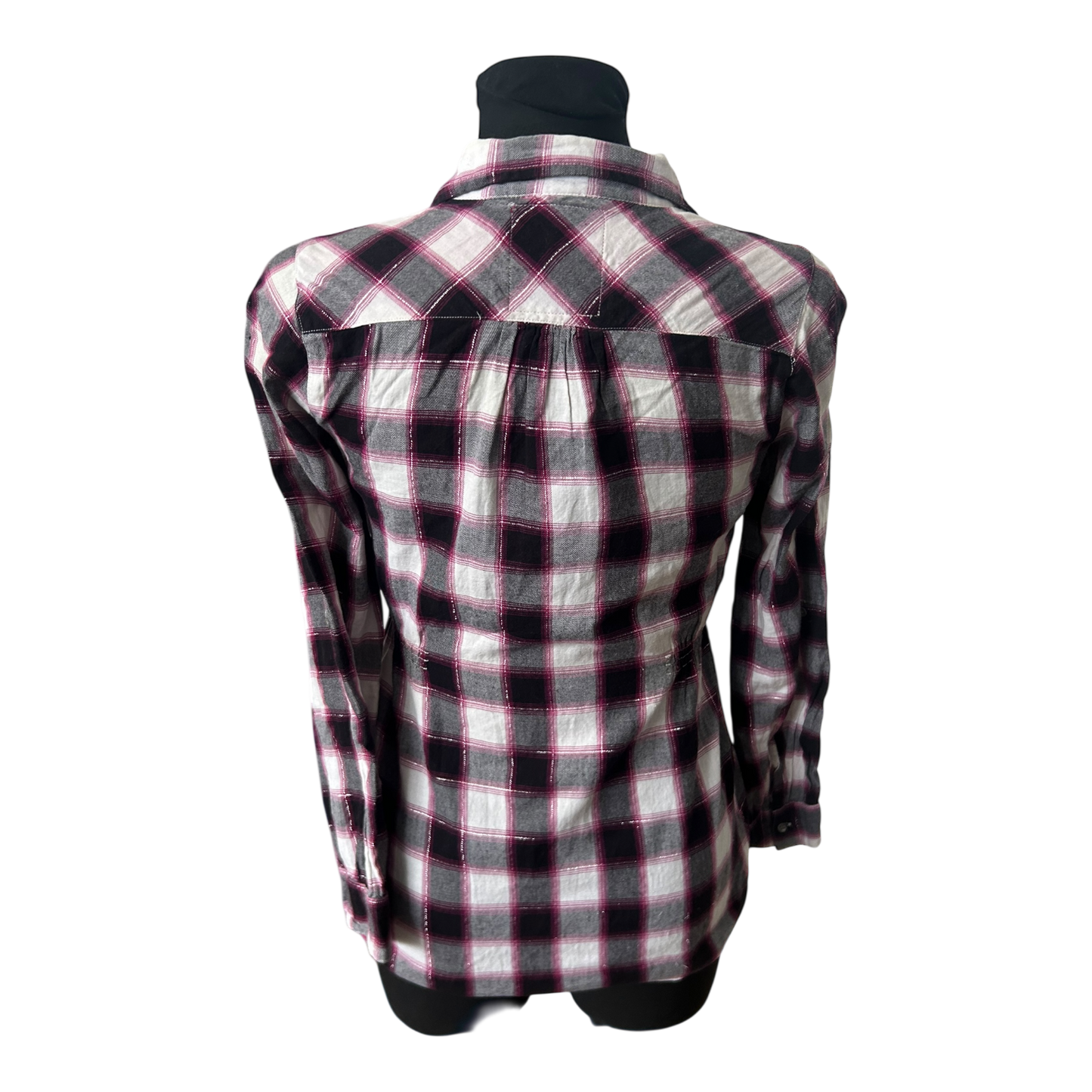 C&A Bluse Mädchen Karo Gr 158 Baumwolle Langarm Freizeit Herbst Lässig