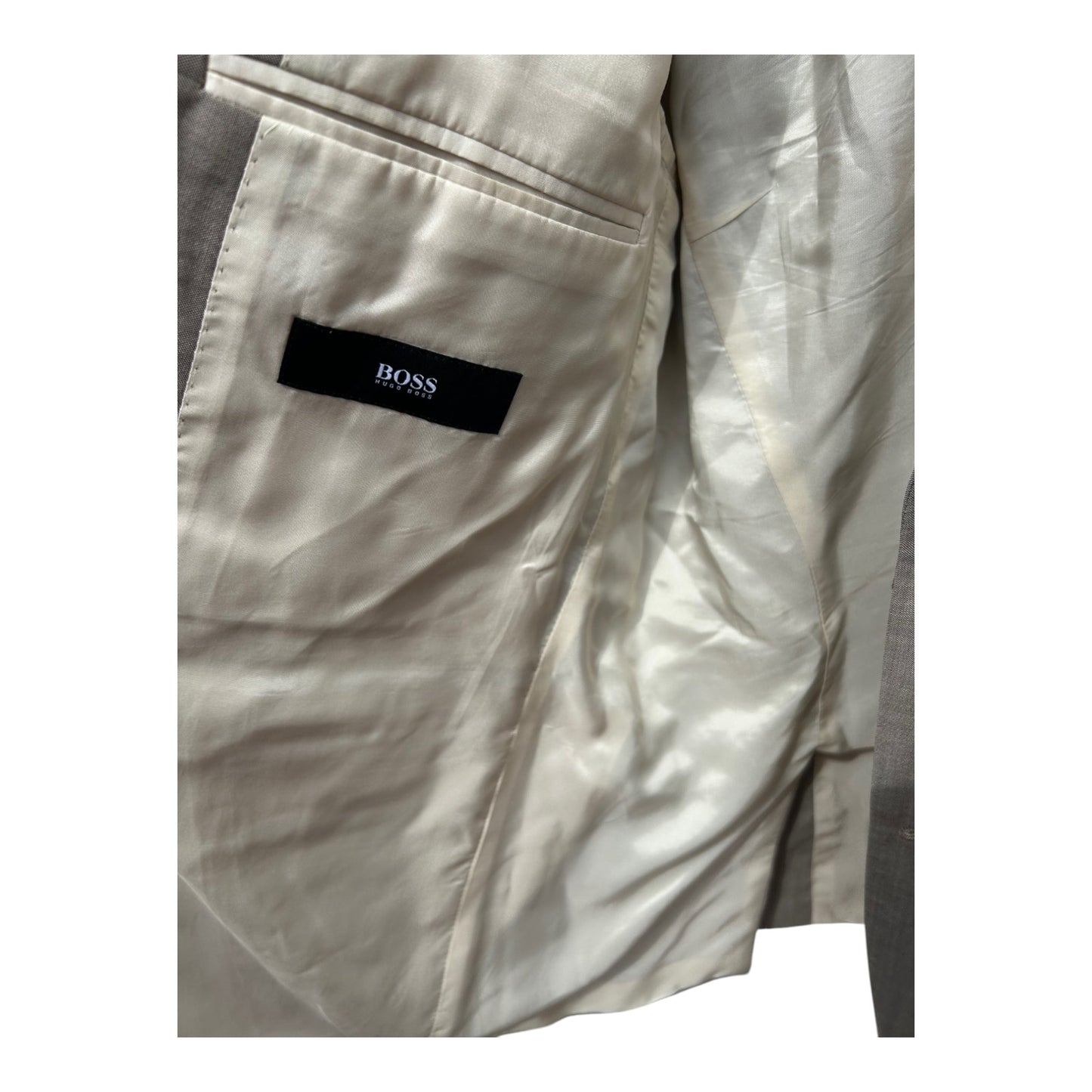 Boss Sakko Herren Gr 25 Taupe Kurzgröße Blazer Anzugjacke Elegant Business Klassisch