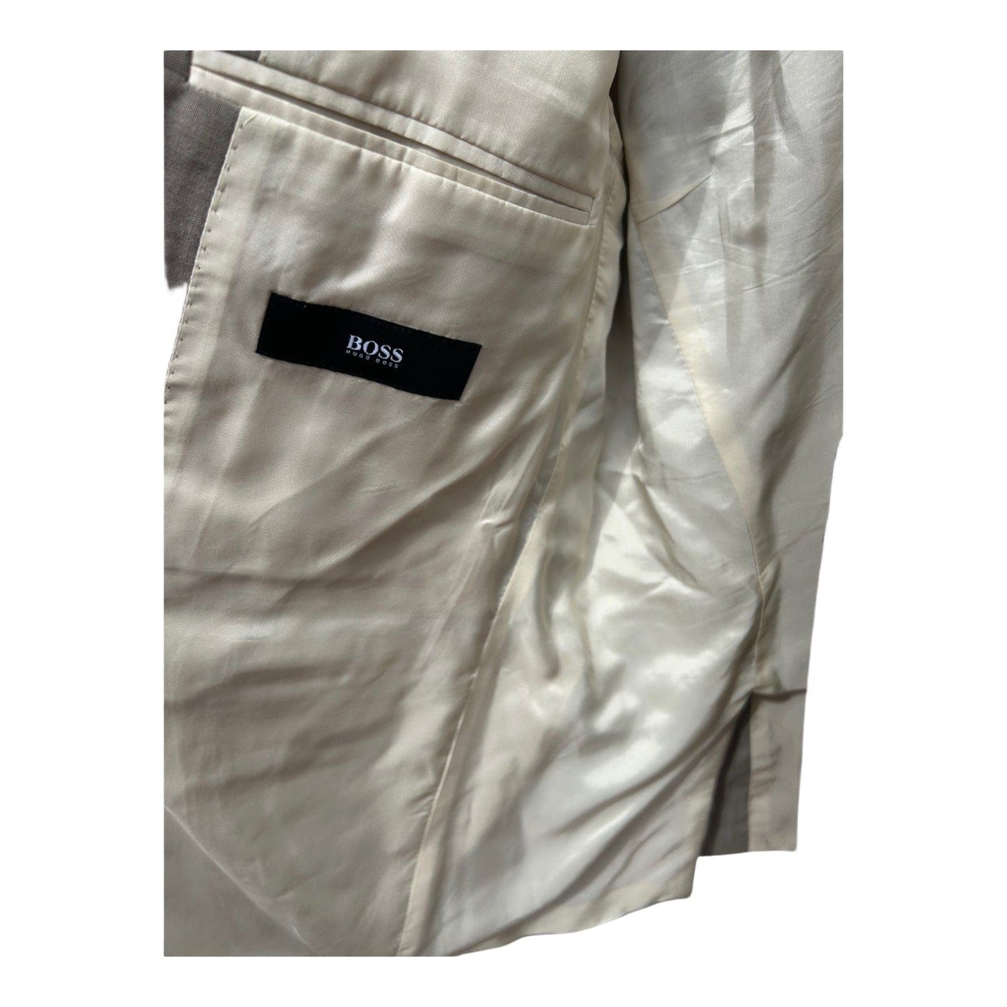 Boss Sakko Herren Gr 25 Taupe Kurzgröße Blazer Anzugjacke Elegant Business Klassisch