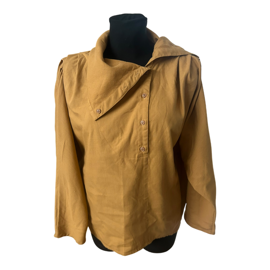 Madeleine Damen Bluse Gr 36 Vintage 80er Fledermausärmel Baumwollmix