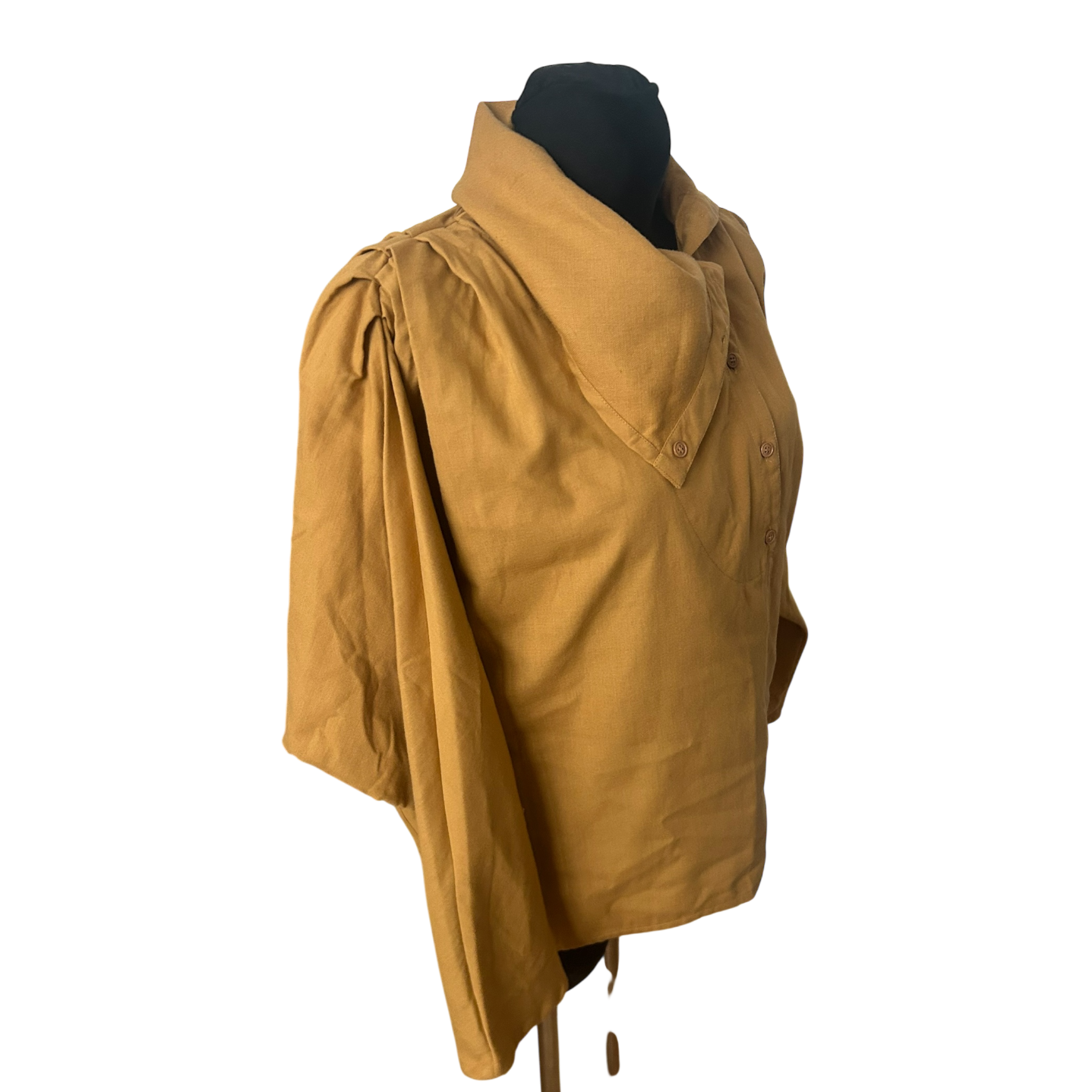 Madeleine Damen Bluse Gr 36 Vintage 80er Fledermausärmel Baumwollmix