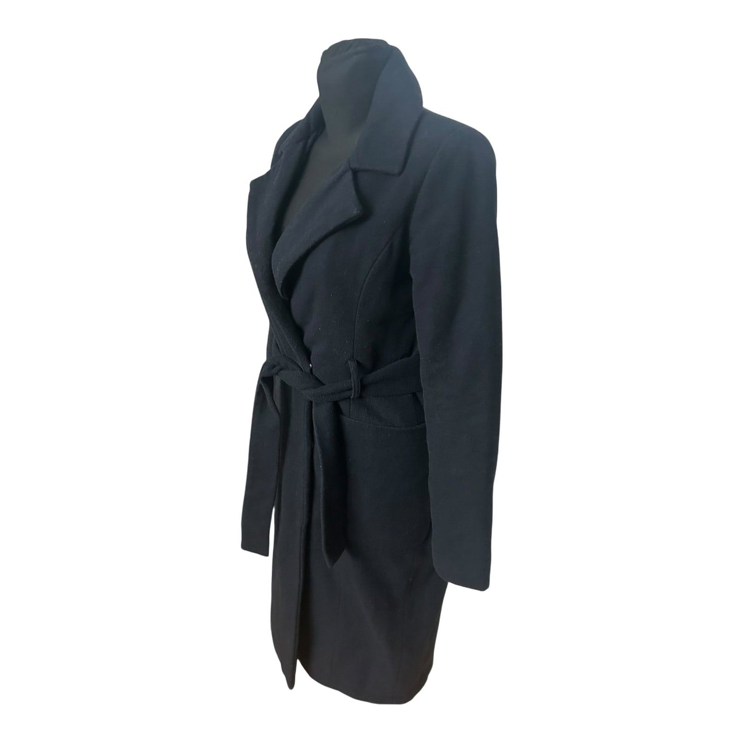 Top Secret Woman Damen Mantel Größe 34 Dunkelblau Wolle Mix Elegant