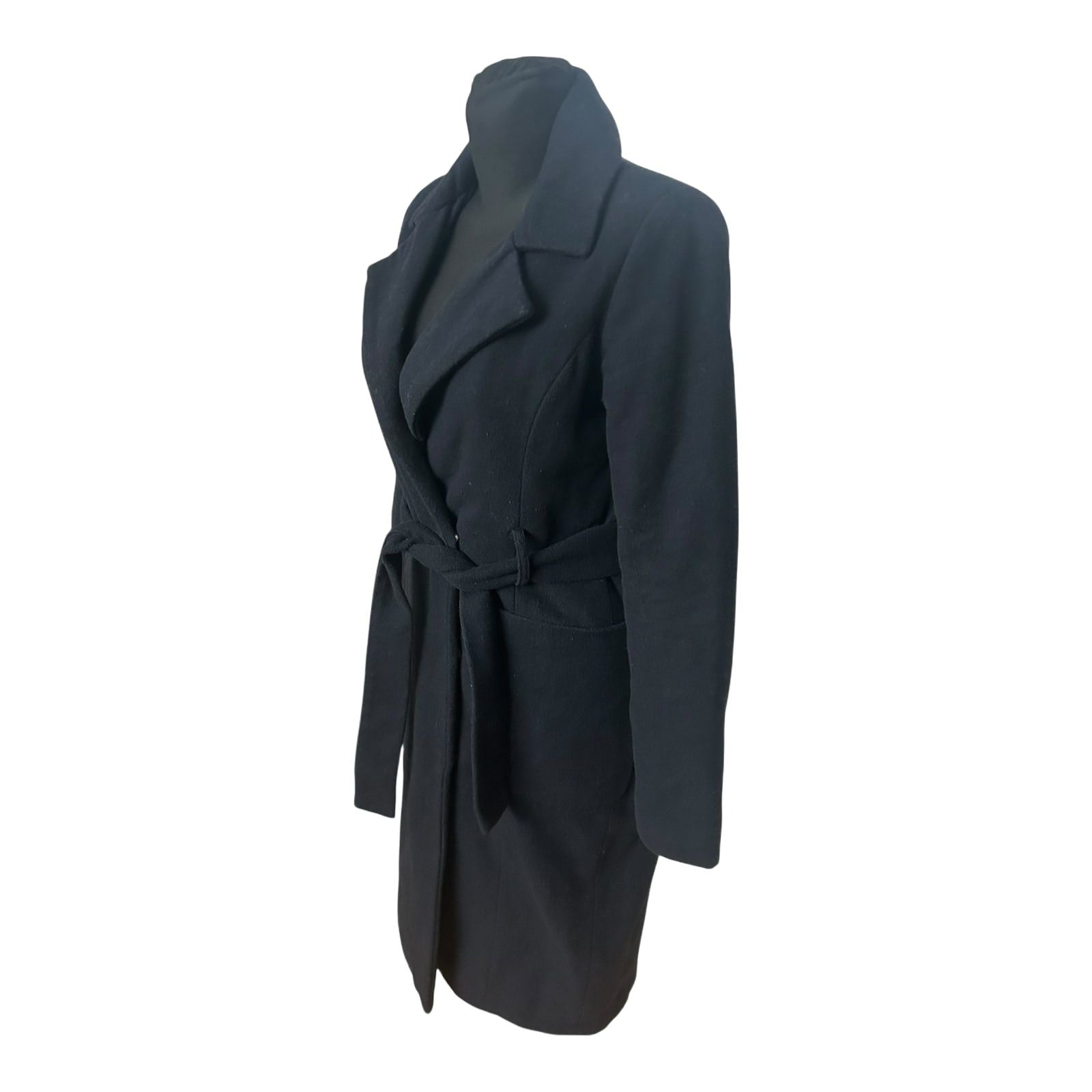 Top Secret Woman Damen Mantel Größe 34 Dunkelblau Wolle Mix Elegant