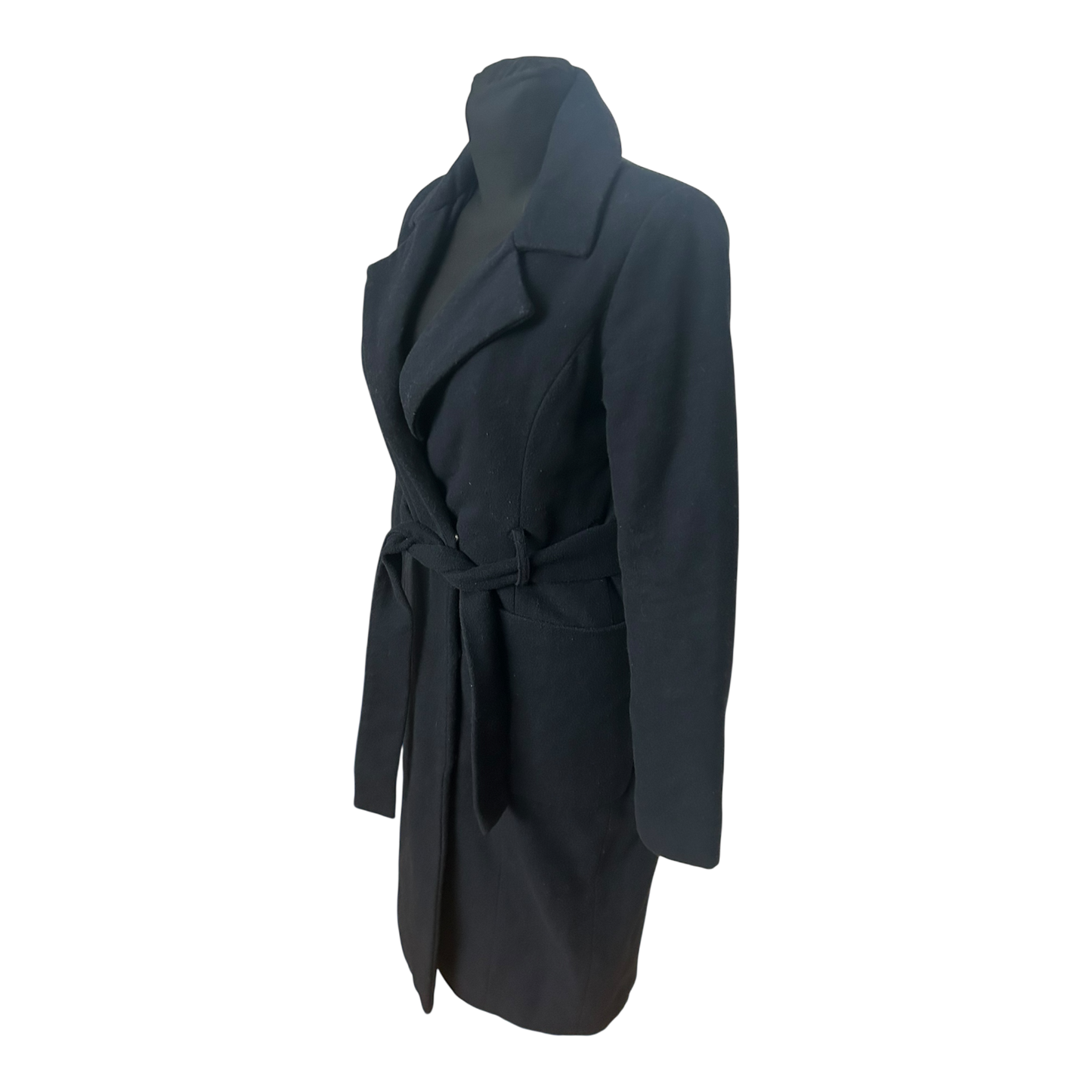 Top Secret Woman Damen Mantel Größe 34 Dunkelblau Wolle Mix Elegant