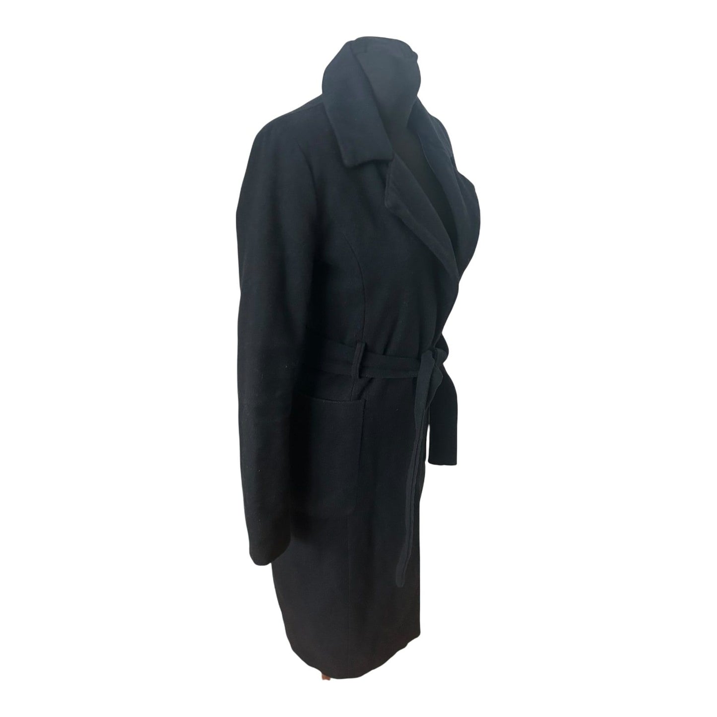Top Secret Woman Damen Mantel Größe 34 Dunkelblau Wolle Mix Elegant
