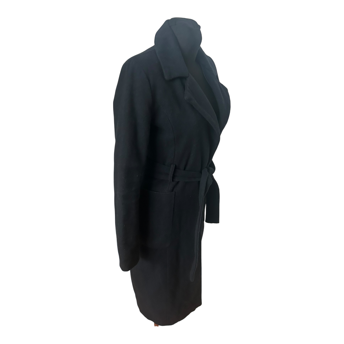 Top Secret Woman Damen Mantel Größe 34 Dunkelblau Wolle Mix Elegant