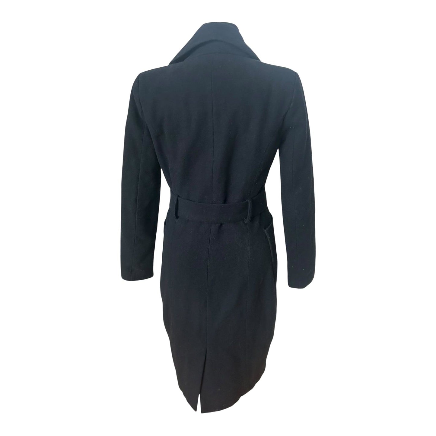 Top Secret Woman Damen Mantel Größe 34 Dunkelblau Wolle Mix Elegant