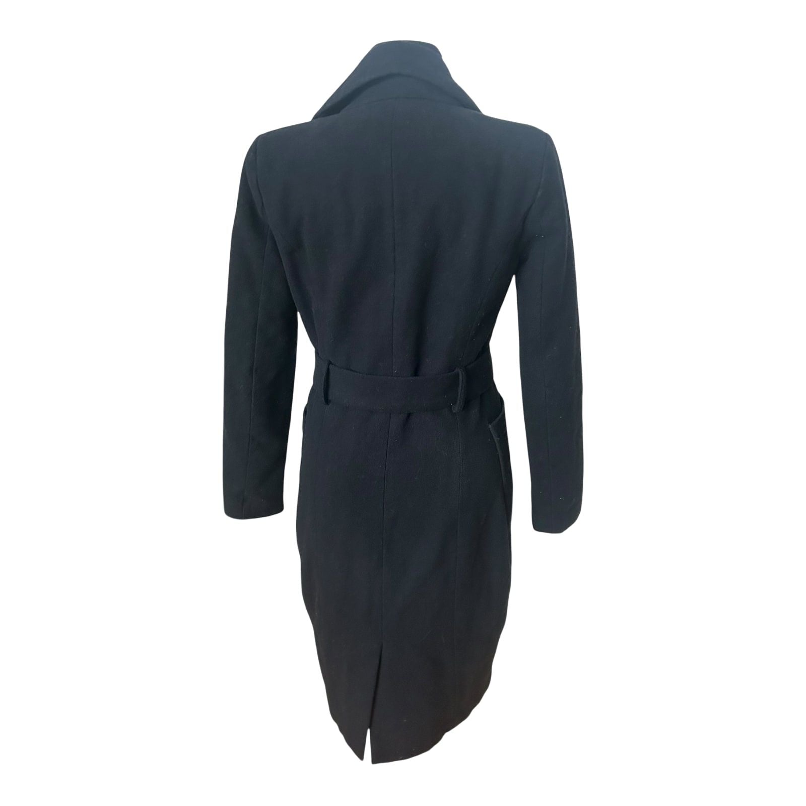 Top Secret Woman Damen Mantel Größe 34 Dunkelblau Wolle Mix Elegant