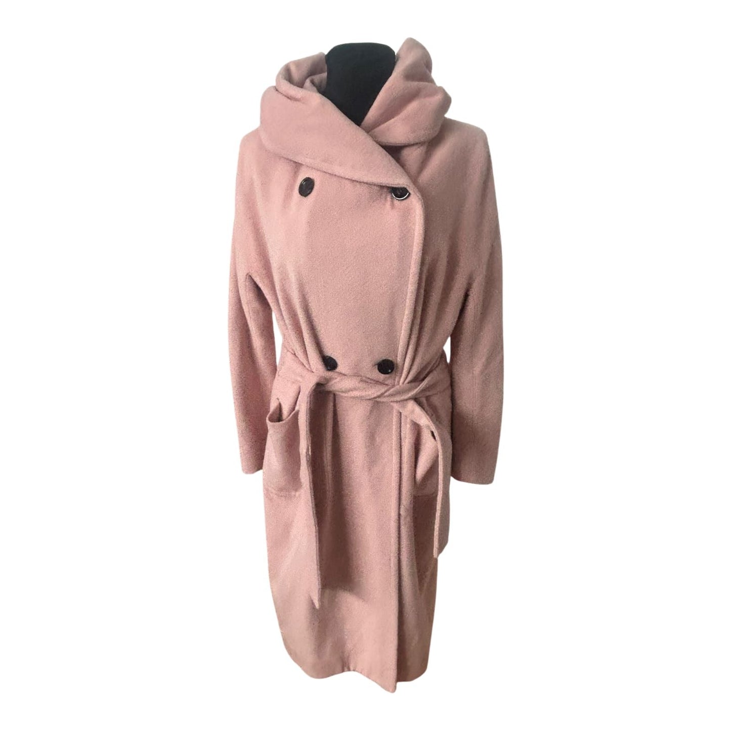 Palto Italia Mantel Damen Gr 42 Rosa Wollmantel Elegant Klassisch