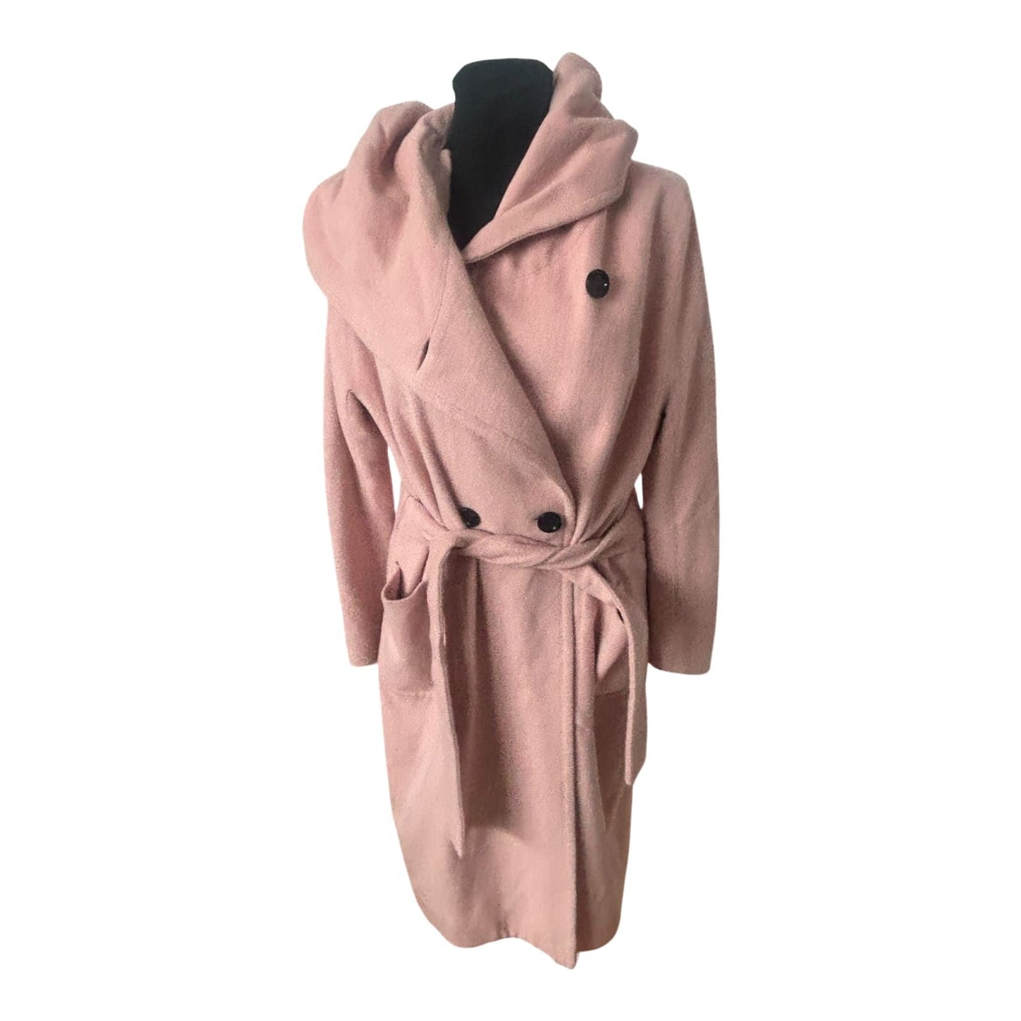 Palto Italia Mantel Damen Gr 42 Rosa Wollmantel Elegant Klassisch