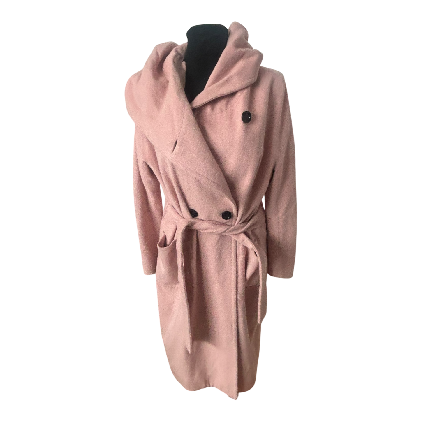 Palto Italia Mantel Damen Gr 42 Rosa Wollmantel Elegant Klassisch