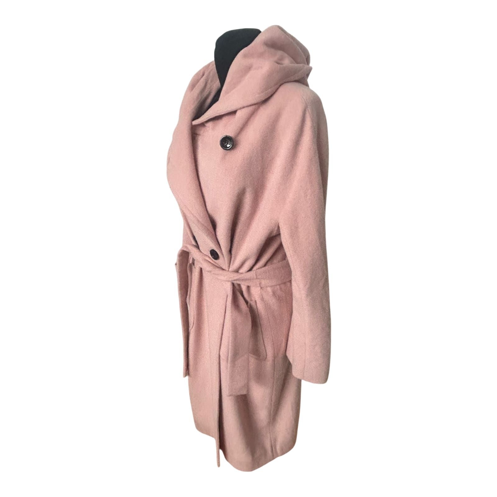 Palto Italia Mantel Damen Gr 42 Rosa Wollmantel Elegant Klassisch