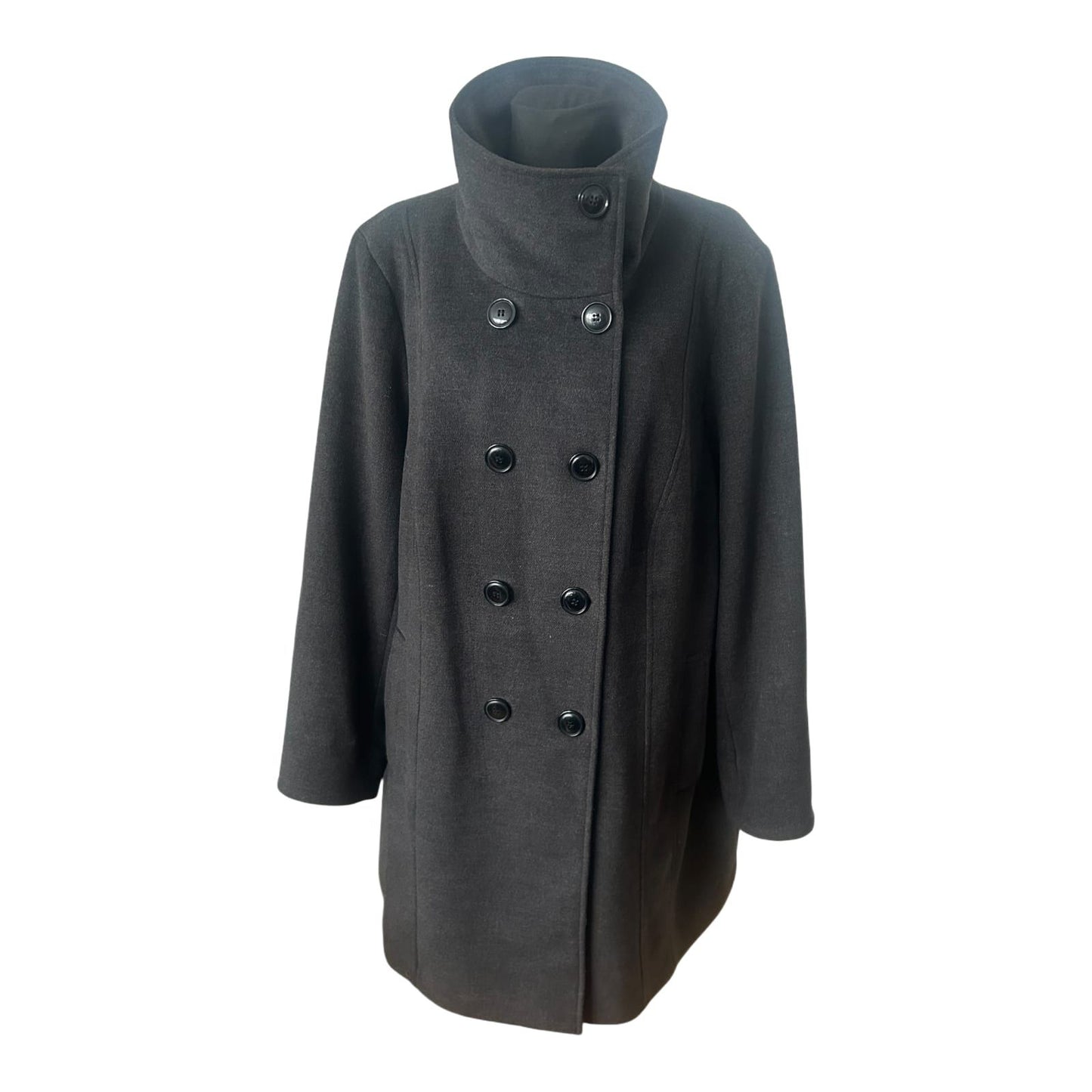 Ulla Popken Damen Mantel Größe 50 Anthrazit Viskose Elegant Chic Wie Neu
