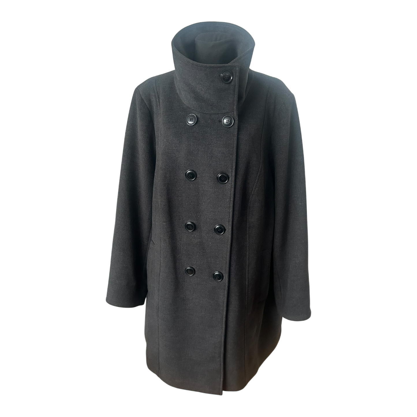 Ulla Popken Damen Mantel Größe 50 Anthrazit Viskose Elegant Chic Wie Neu