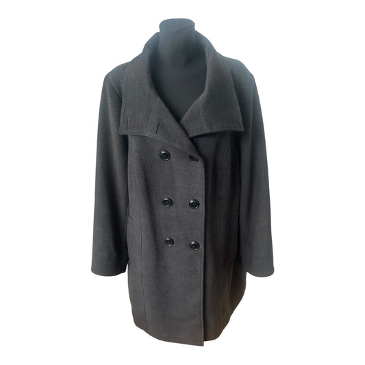 Ulla Popken Damen Mantel Größe 50 Anthrazit Viskose Elegant Chic Wie Neu